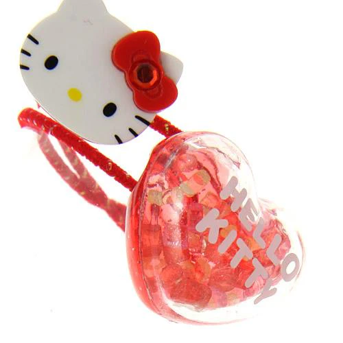 Kids Hello Kitty Hair Ties 2pk - Red - Image 3
