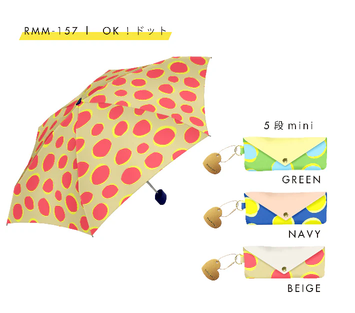 a.s.s.a Folding Umbrella with storage bag and gift tag - Navy RMM-157 - Image 5