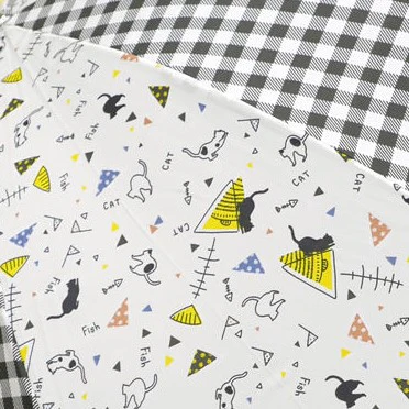 a.s.s.a Folding Umbrella with storage bag - Black Cat & Fish - Image 2