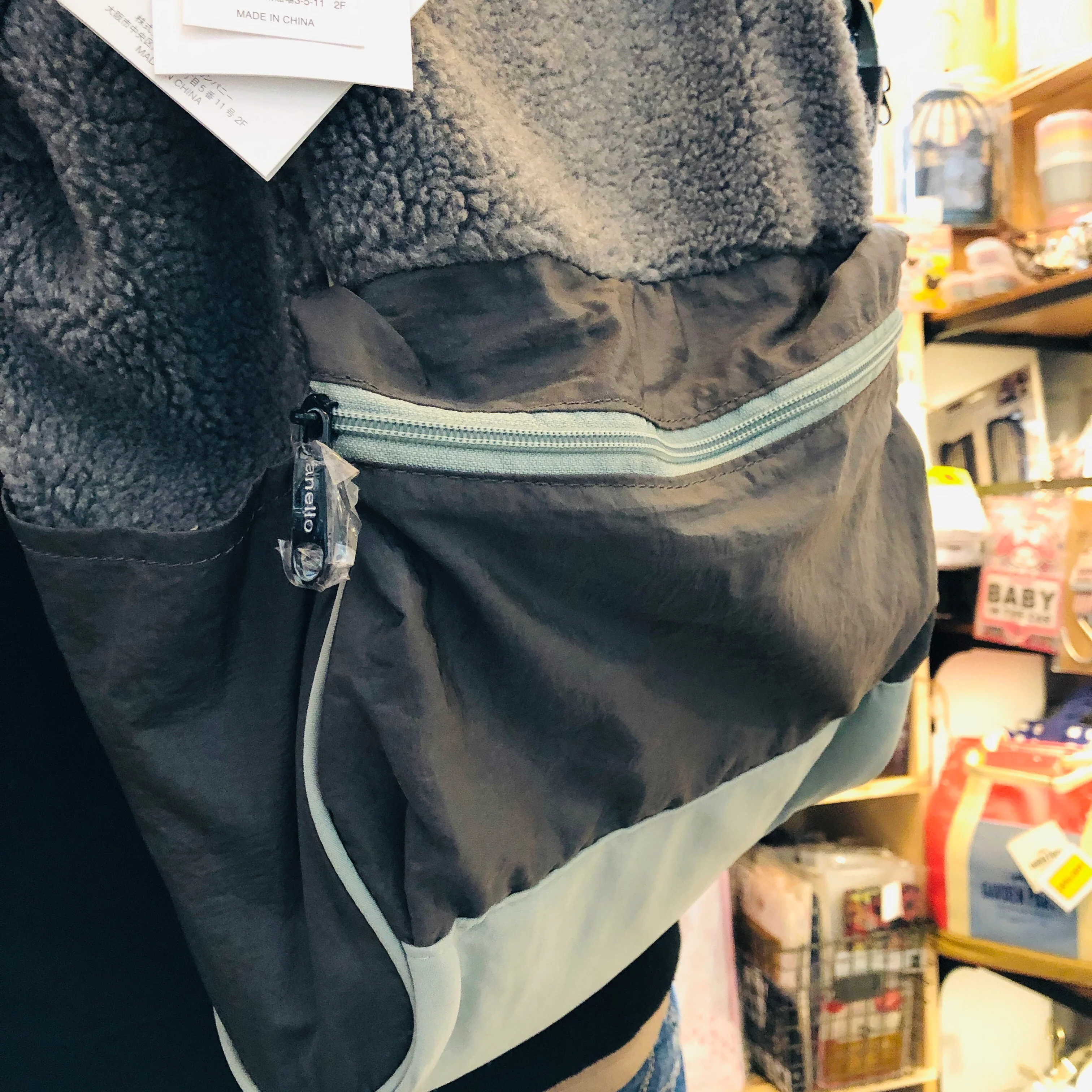 anello® Faux Fur Backpack Grey - Image 9