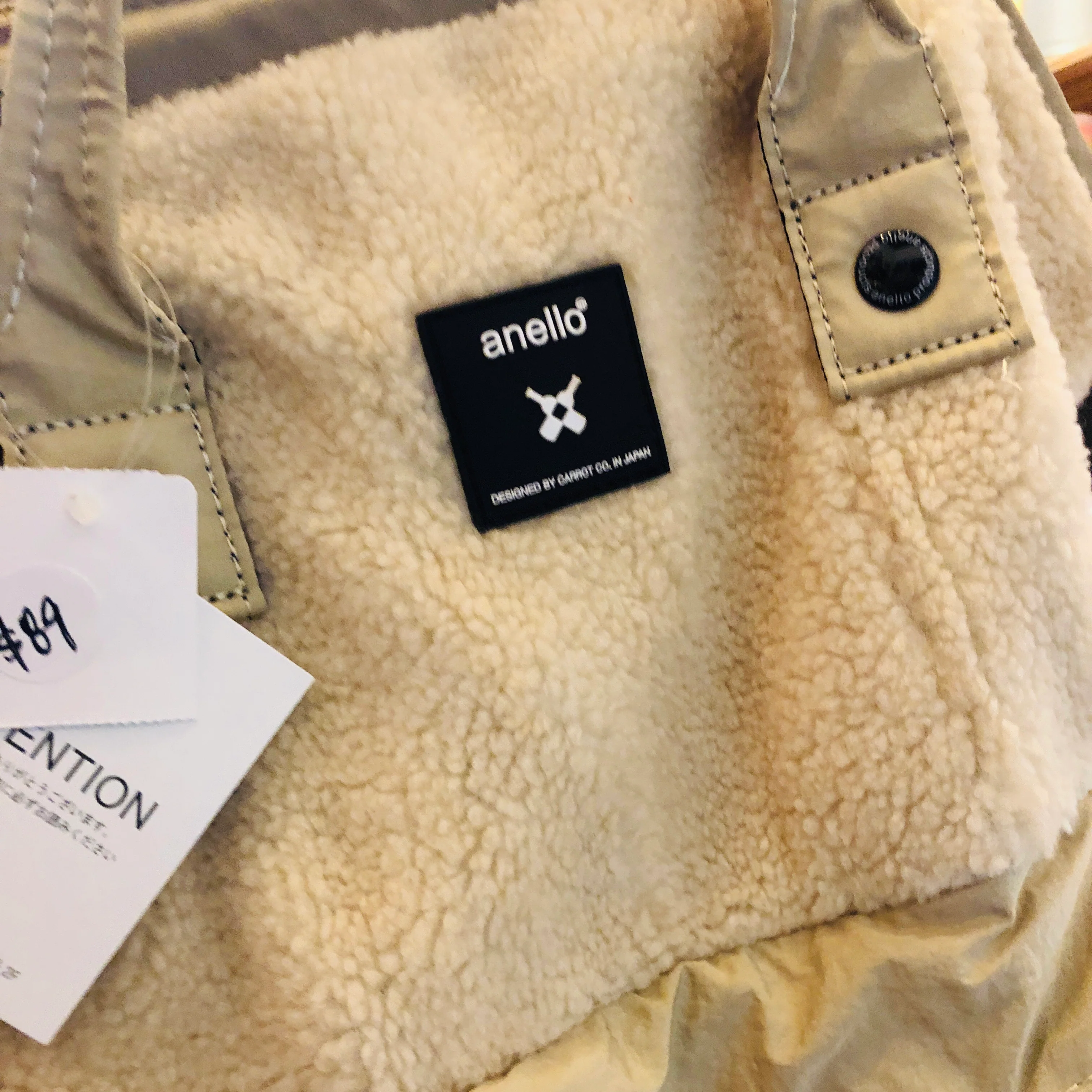 anello® Faux Fur Backpack Off White - Image 5