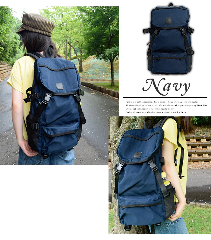 anello ®Japan RETRO OUTDOOR Backpack - Navy AH-B1901 - Image 2
