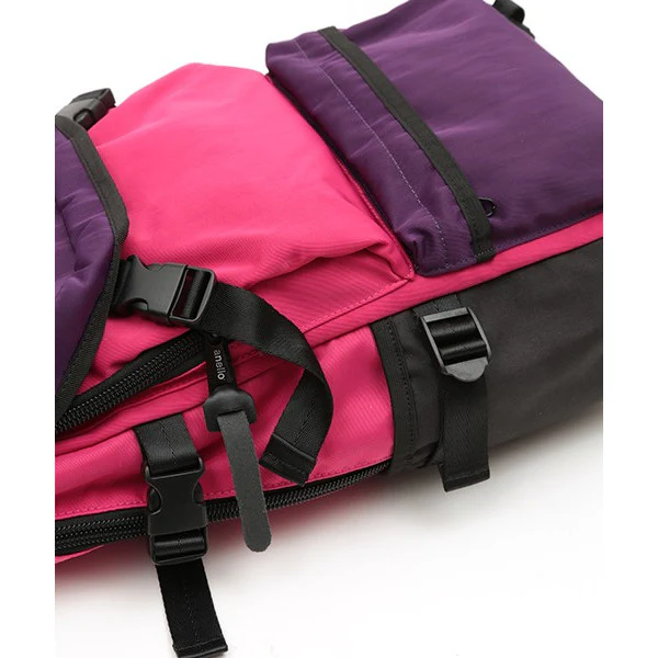 anello ®Japan RETRO OUTDOOR Backpack - Pink x Purple AH-B1901 - Image 3