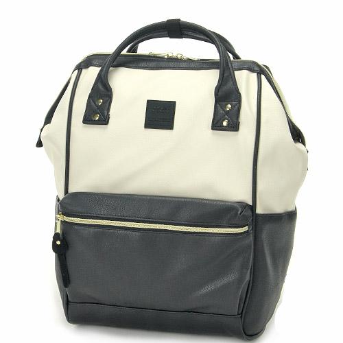 anello® Japan Synthetic Leather Mouthpiece Backpack - Aobori Black AT-B1211 - Image 2