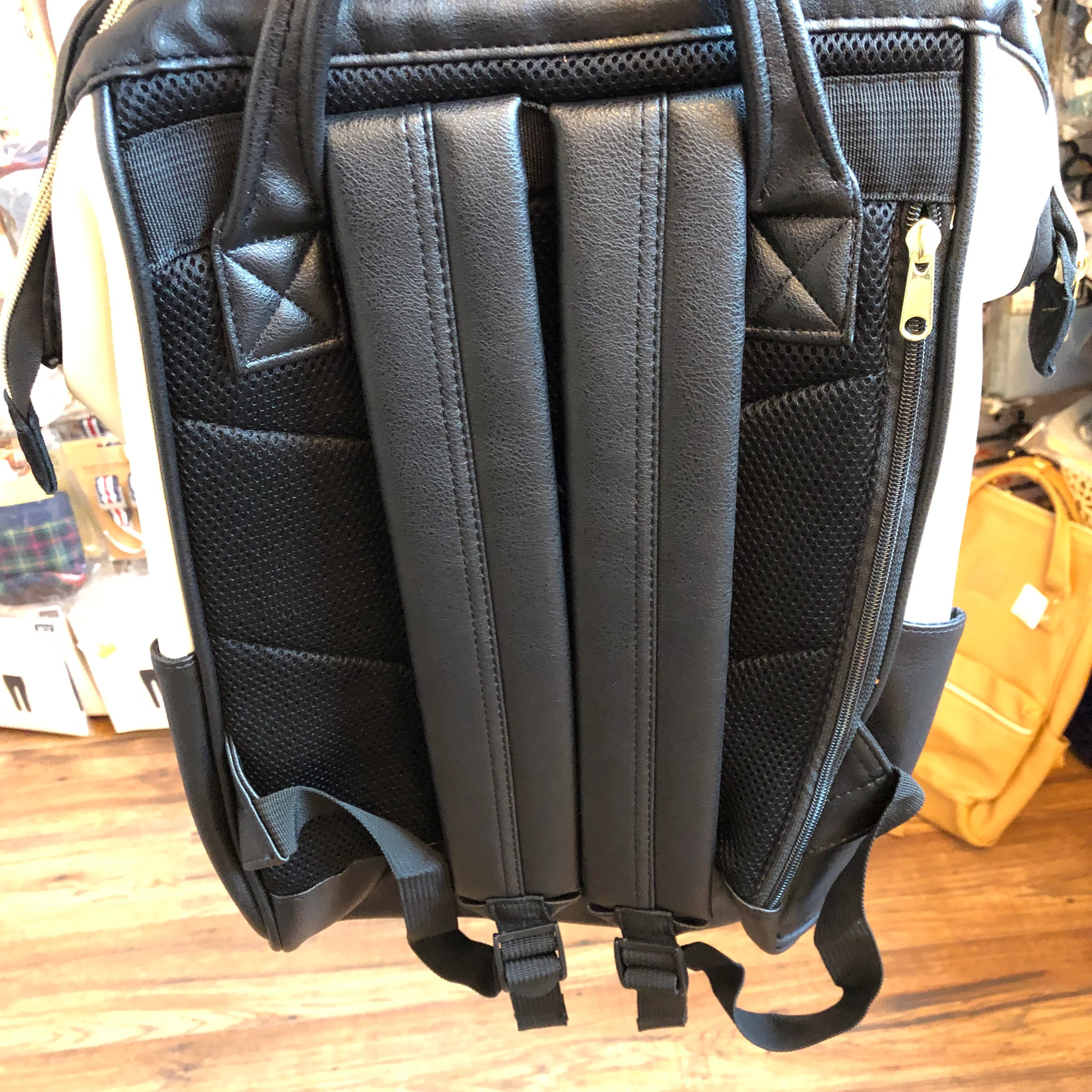 anello® Japan Synthetic Leather Mouthpiece Backpack - Aobori Black AT-B1211 - Image 6