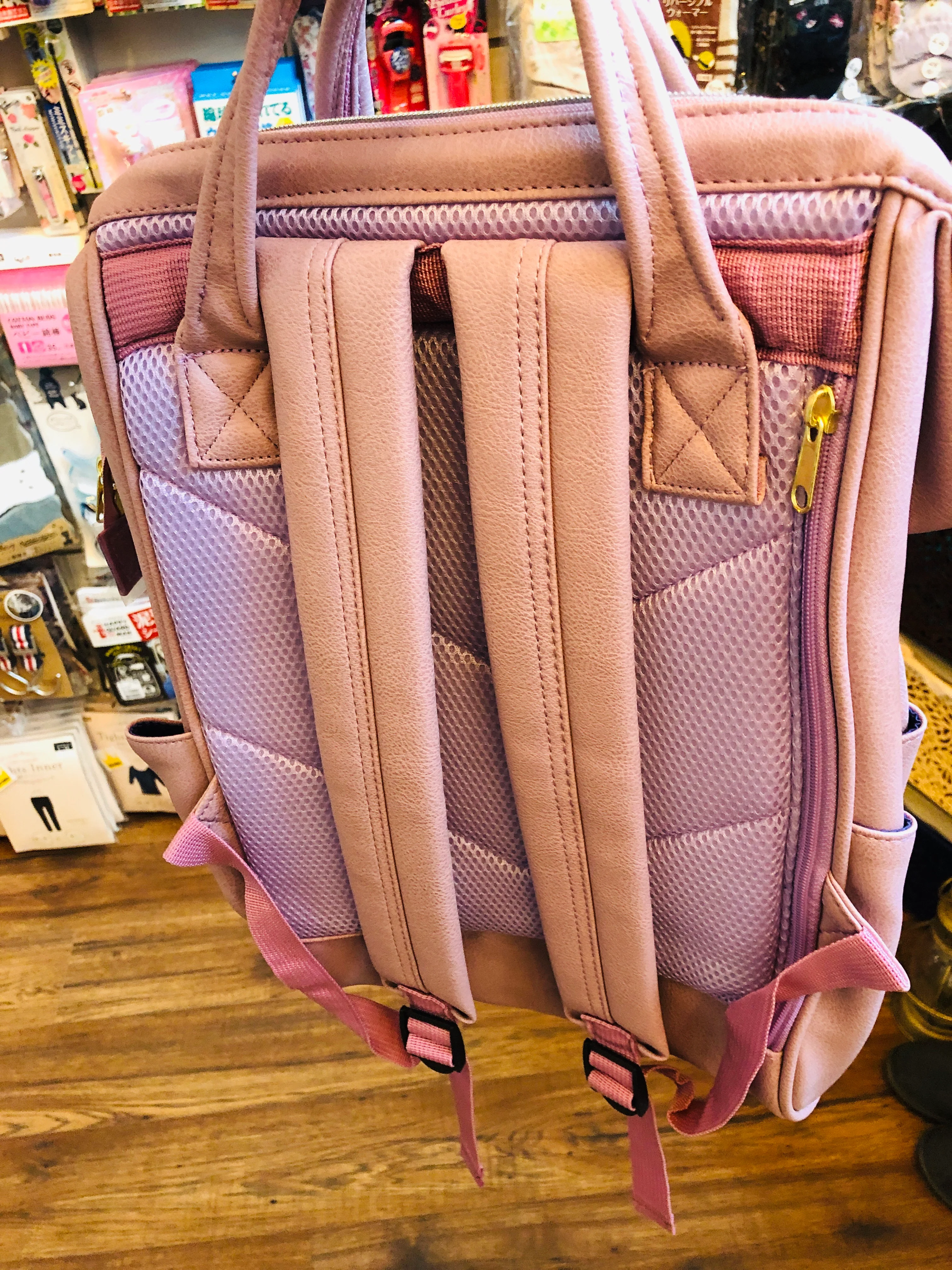 anello® Japan Synthetic Leather Mouthpiece Backpack - Lavender AT-B1211 - Image 8