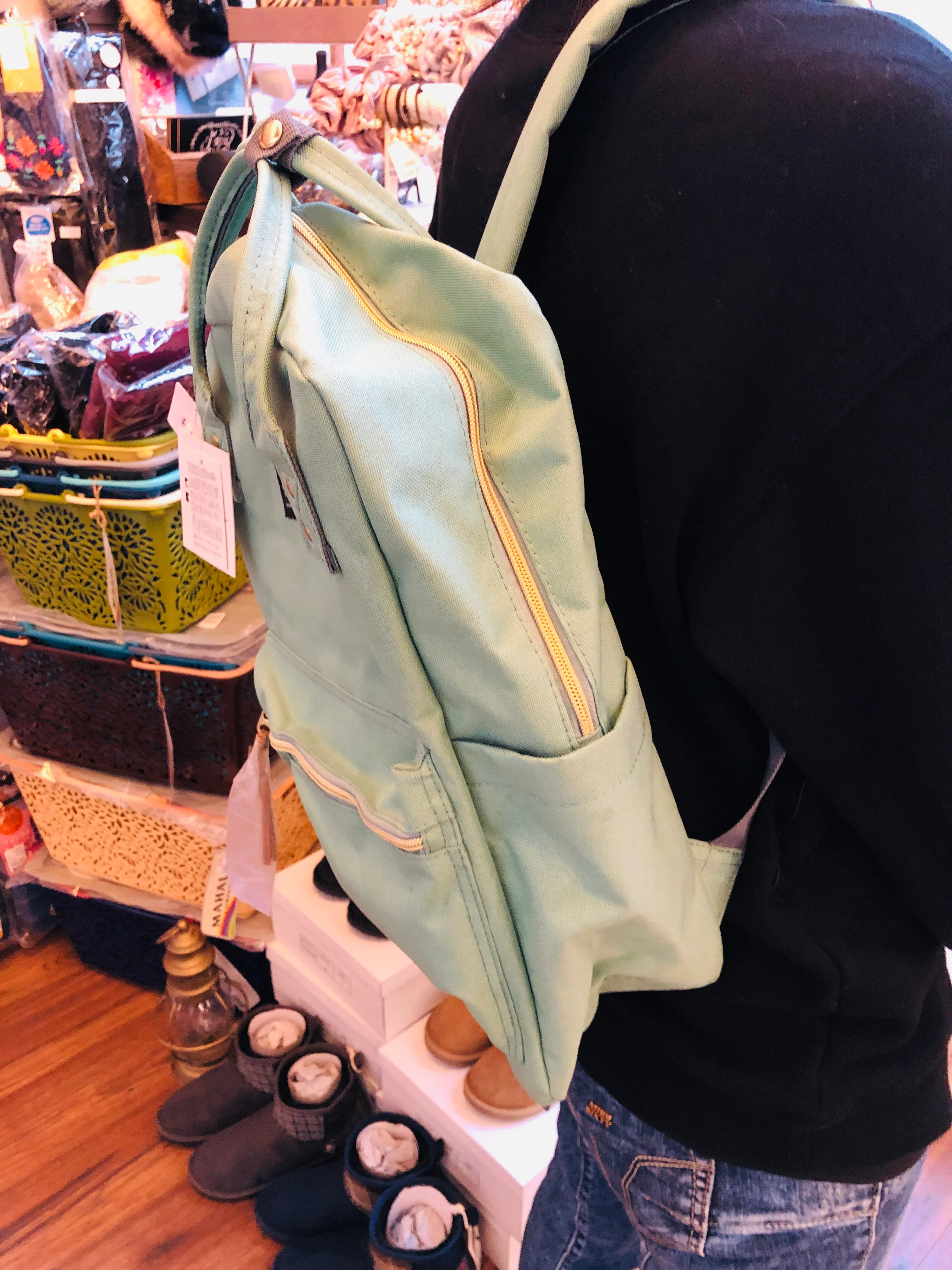 anello® Japan Square Rucksack - Mint Green - Image 5
