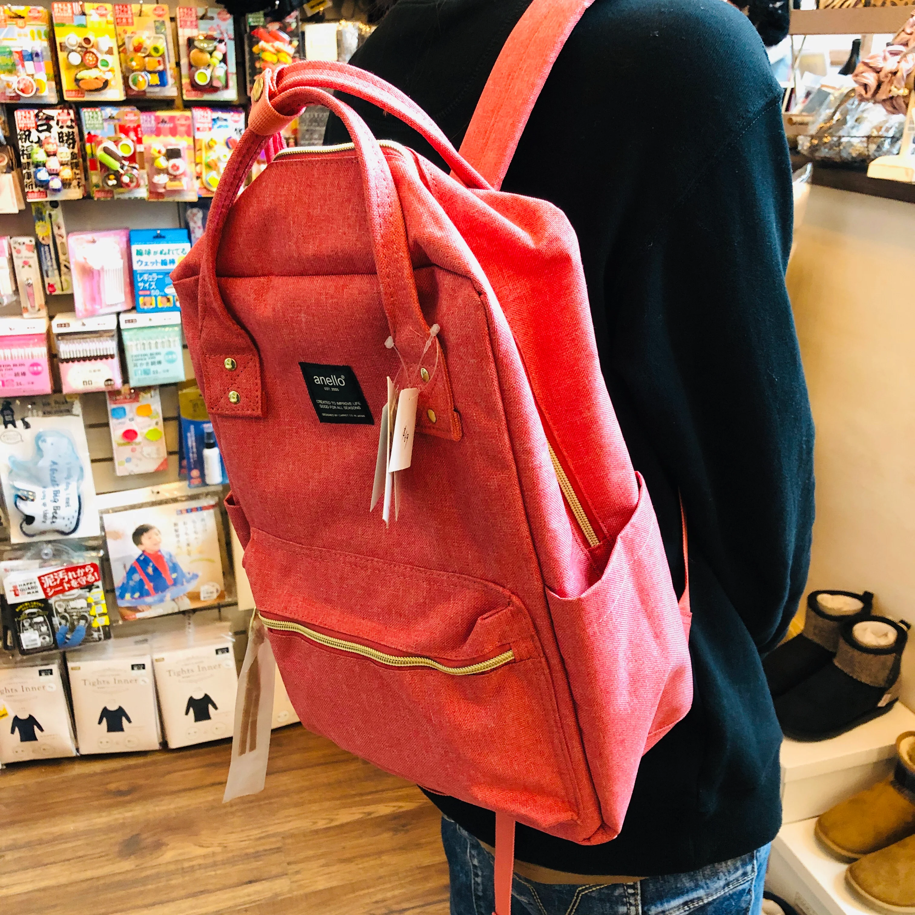 anello® Japan Square Rucksack - Pink - Image 3