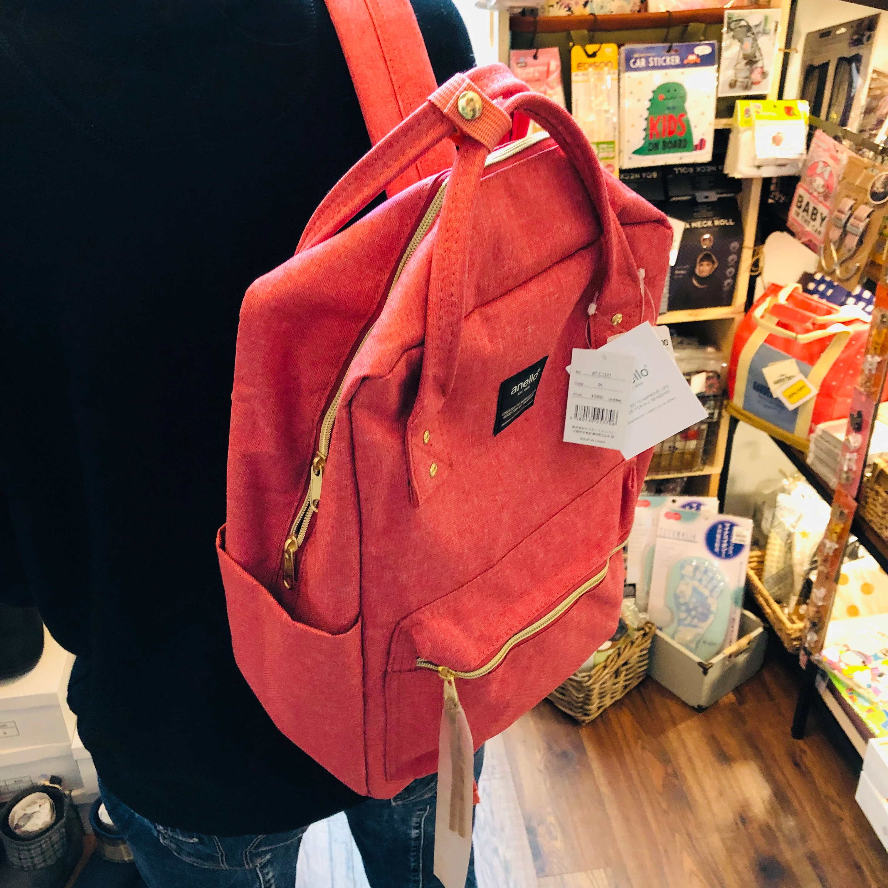 anello® Japan Square Rucksack - Pink - Image 4
