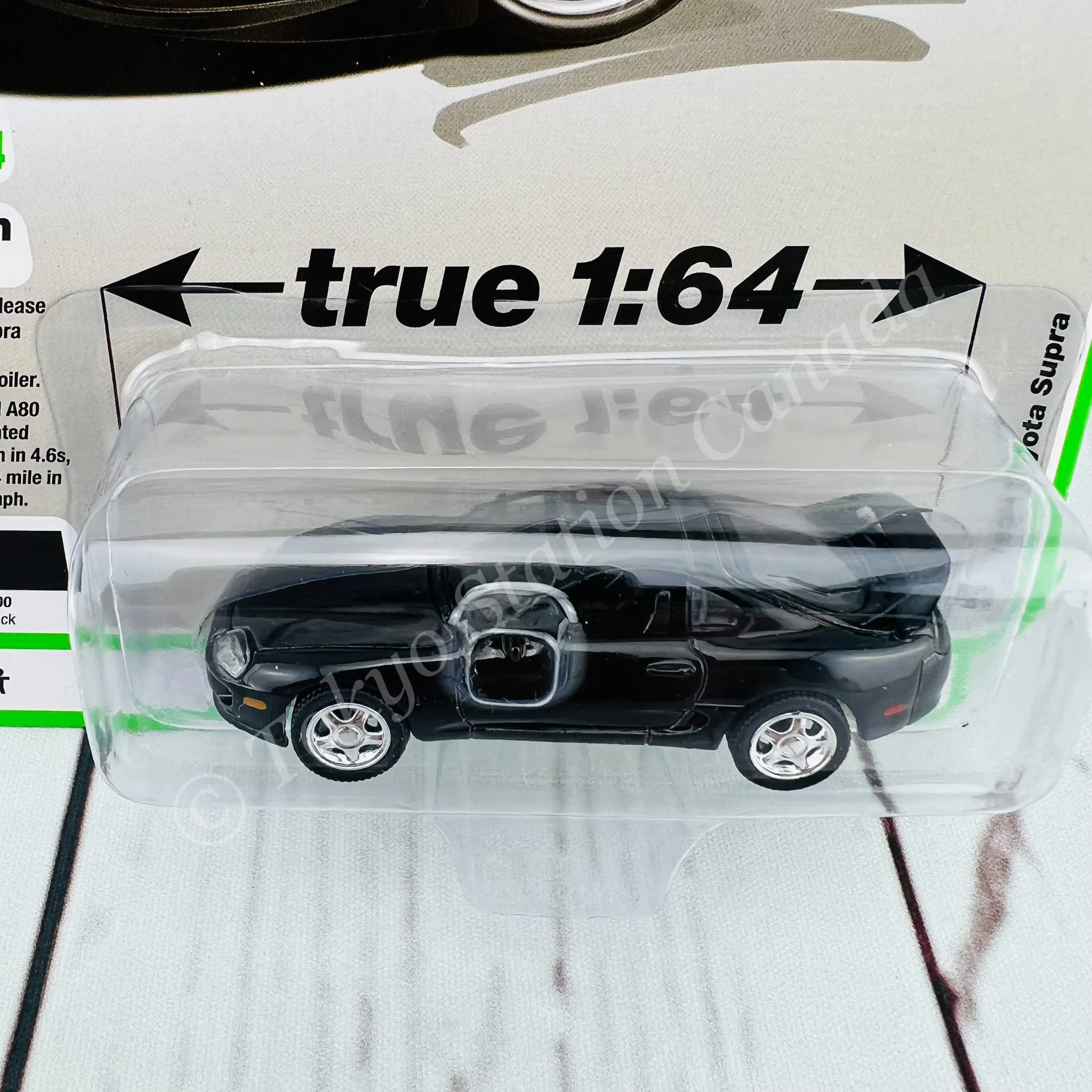 AUTO WORLD 1/64 1994 Toyota Supra Black 849398049198 - Image 2