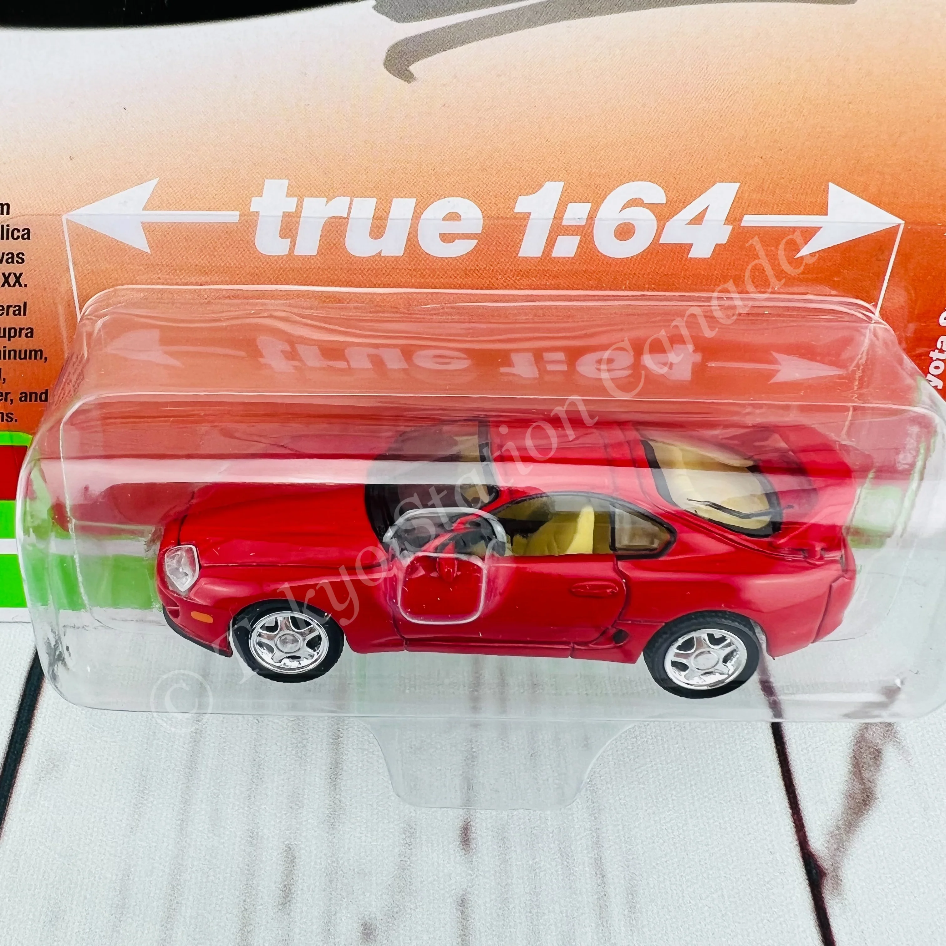 AUTO WORLD 1/64 1994 Toyota Supra Super Red 849398049259 - Image 2