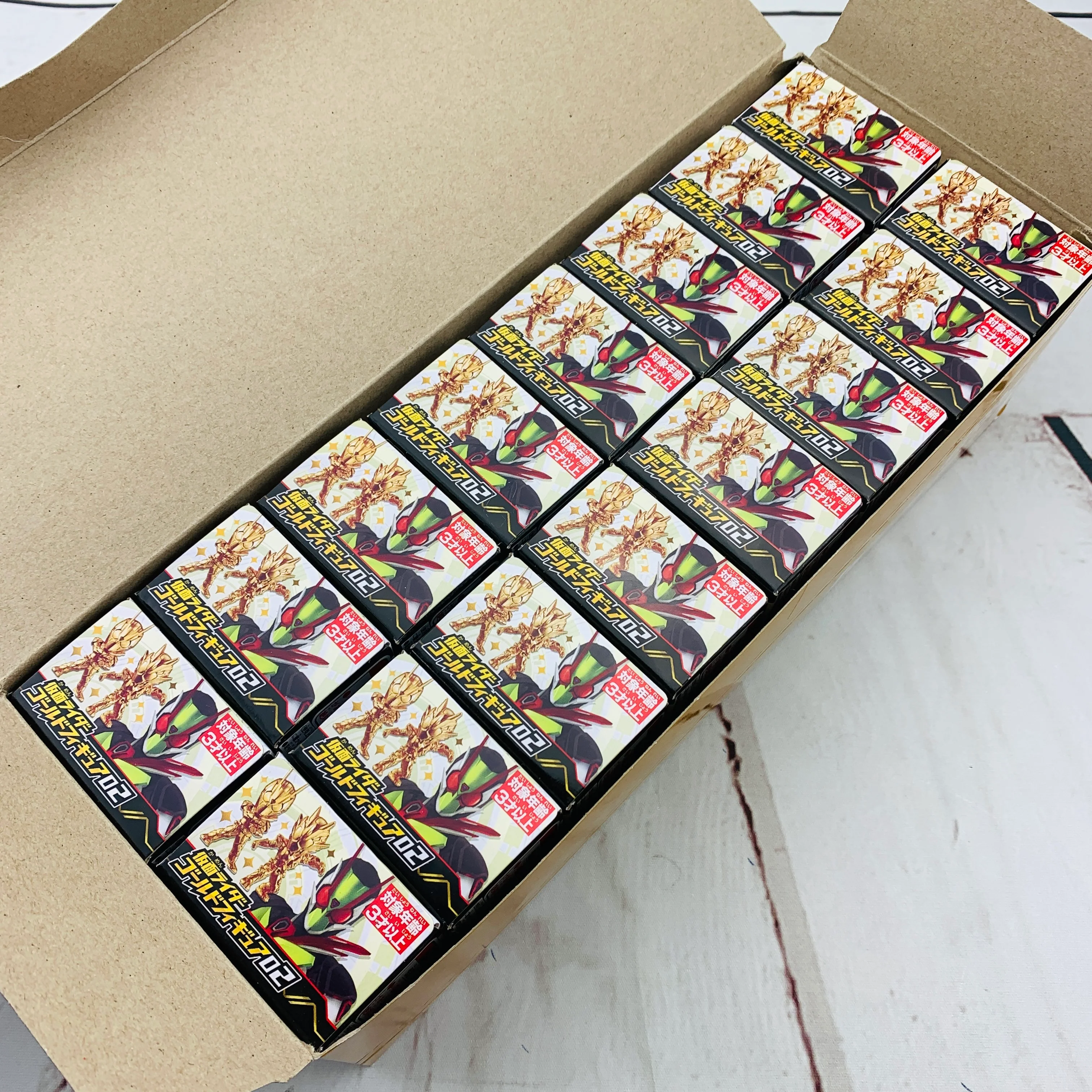 BANDAI Kamen Rider Gold Figure 02 Complete Set of 16 (Shokugan) - Image 5