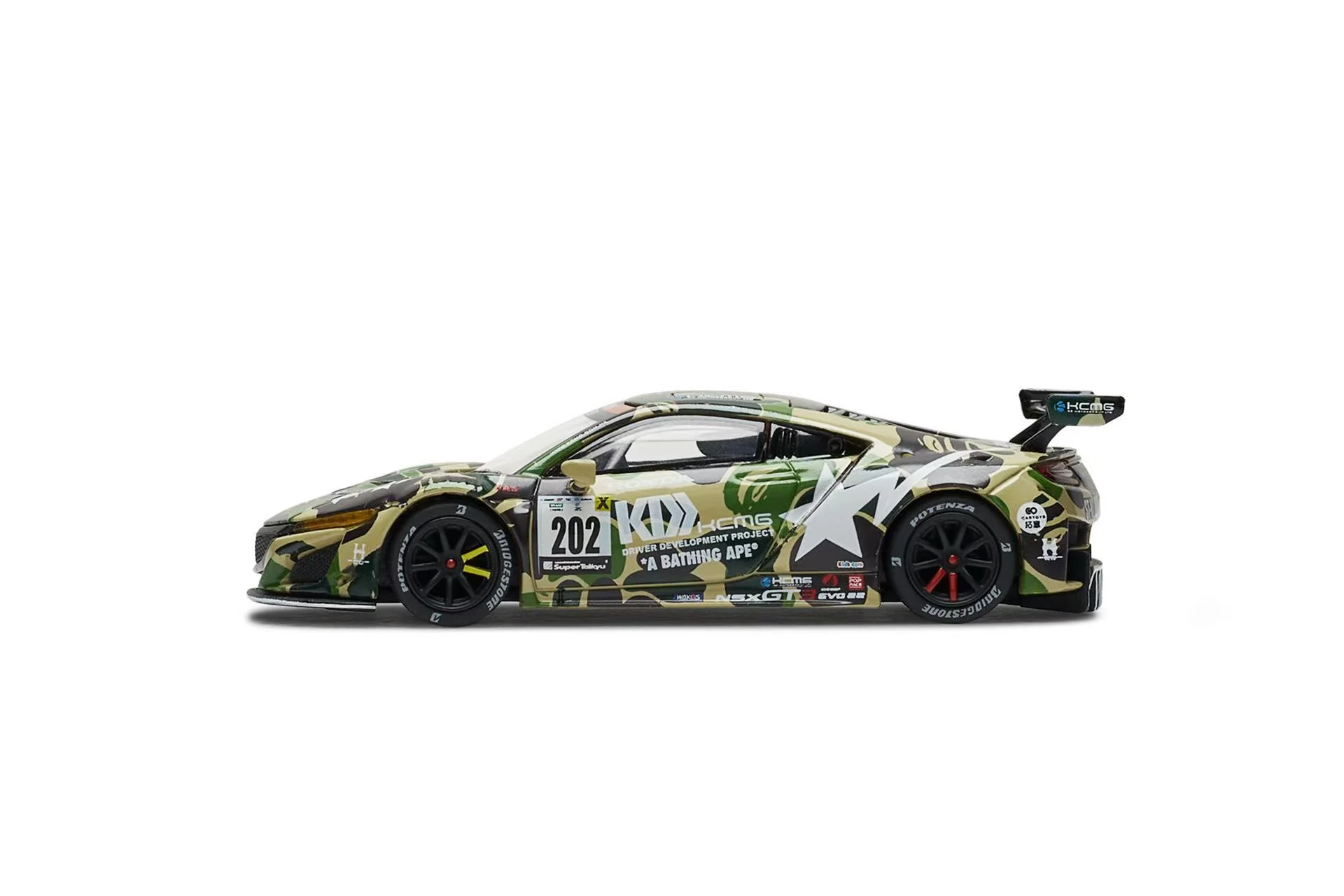 BAPE®︎ x POPRACE 1/64 HONDA NSX GT3 EVO22BAPE PR640027 - Image 3