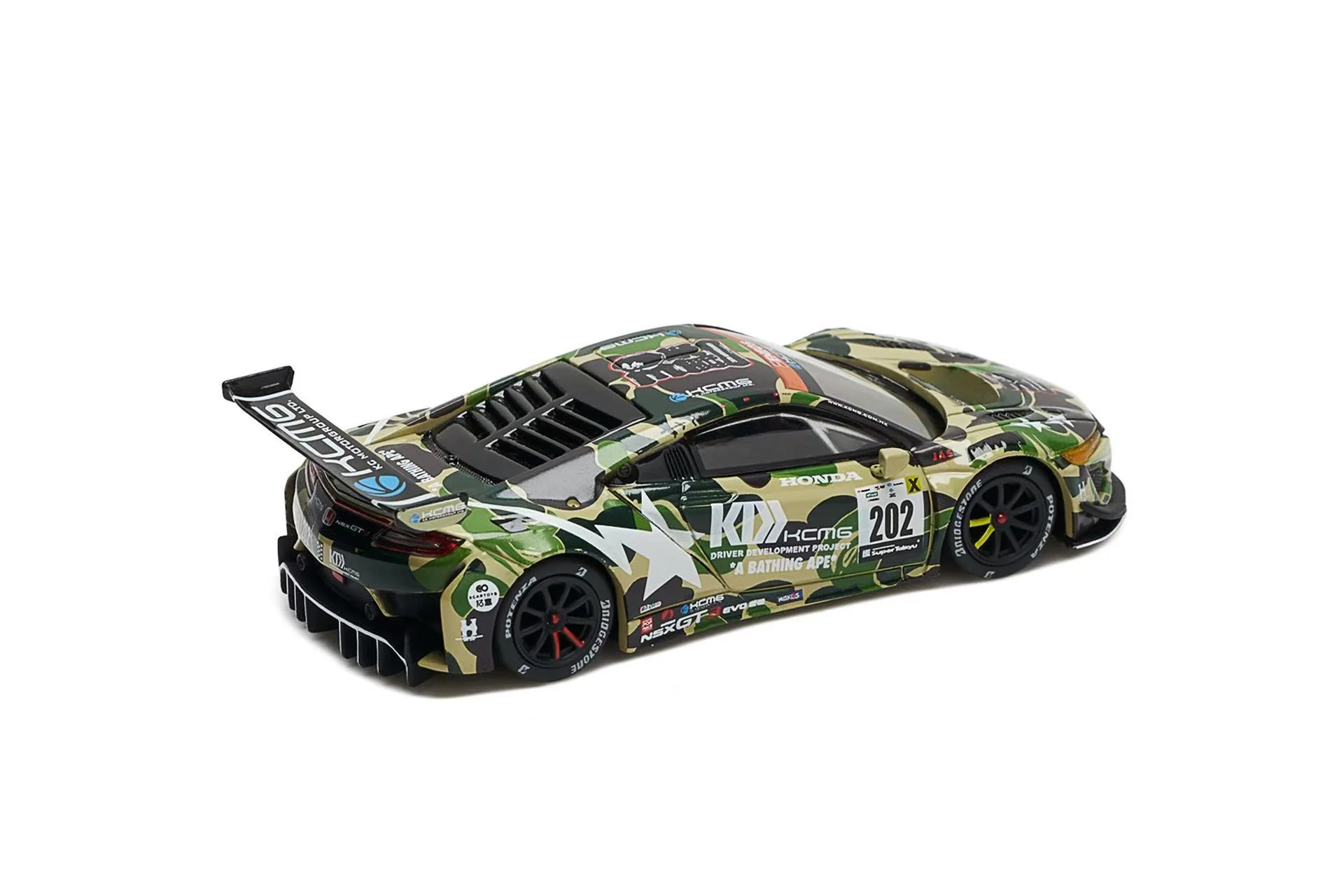 BAPE®︎ x POPRACE 1/64 HONDA NSX GT3 EVO22BAPE PR640027 - Image 5
