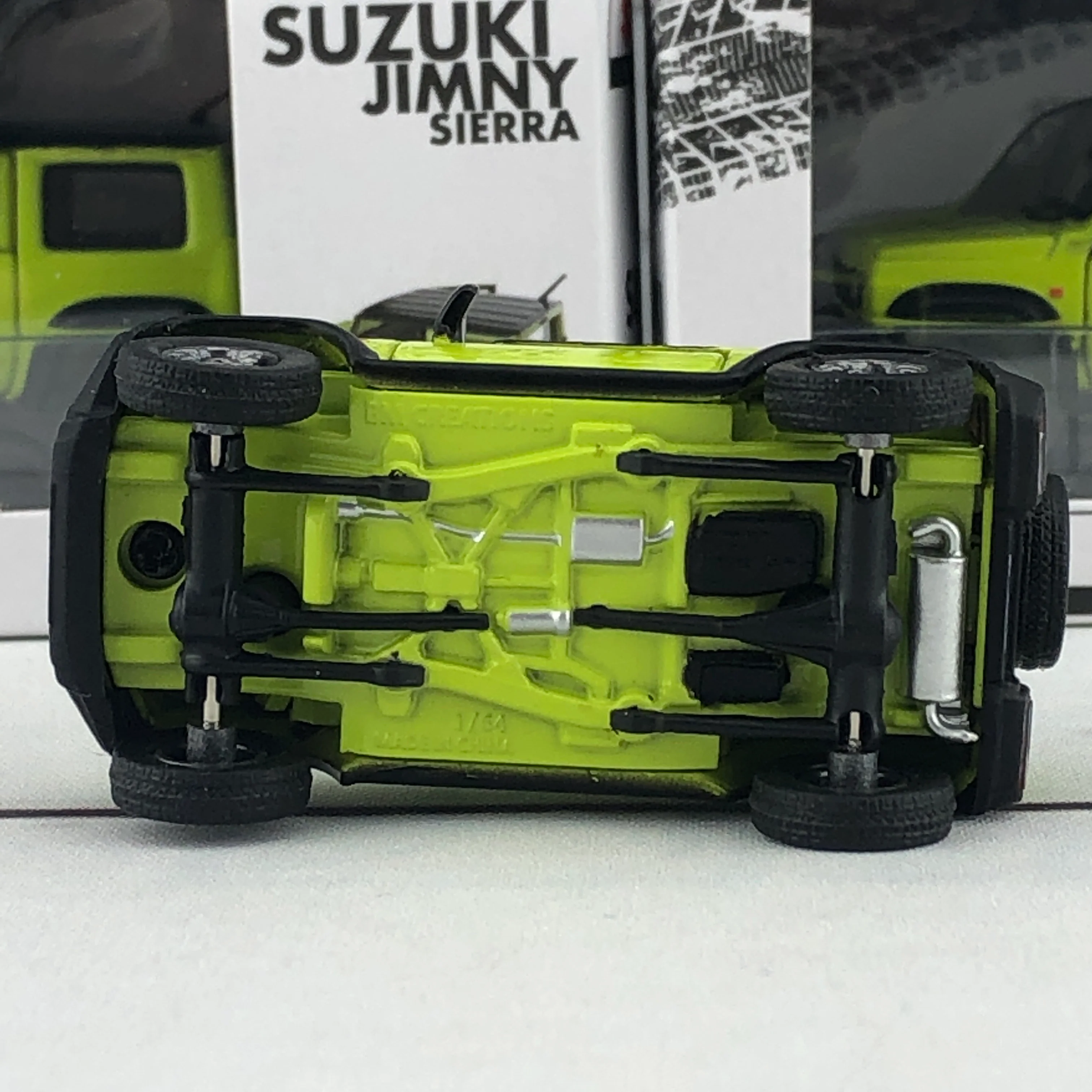 BM CREATIONS 1/64 Suzuki Jimny Sierra (JB74) RHD - Kinetic Yellow/Bluish Black Pearl 3 Top 64B0003 - Image 8