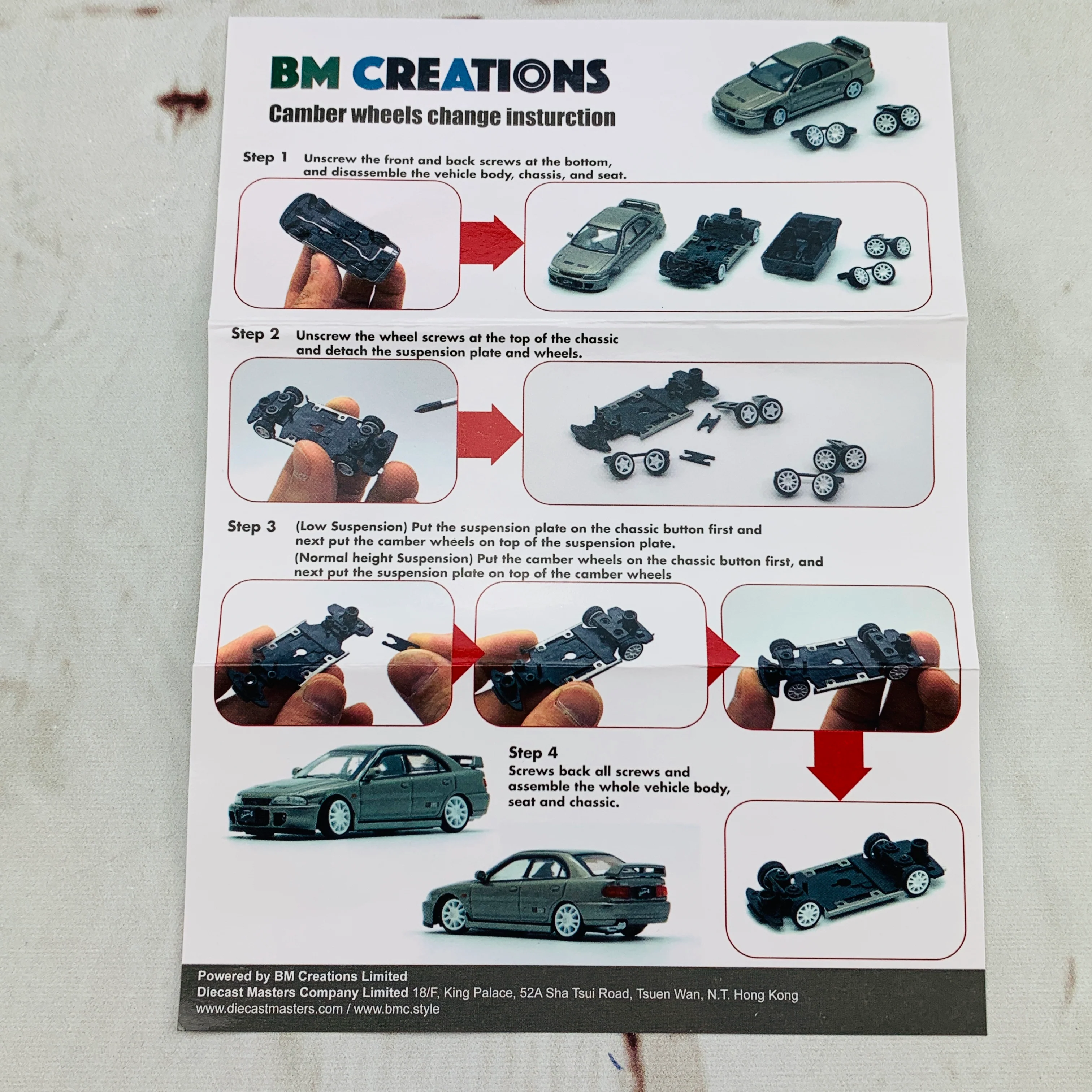 BM Creations JUNIOR 1/64 Mitsubishi Lancer Evolution II BLACK RHD 64B0066 - Image 3