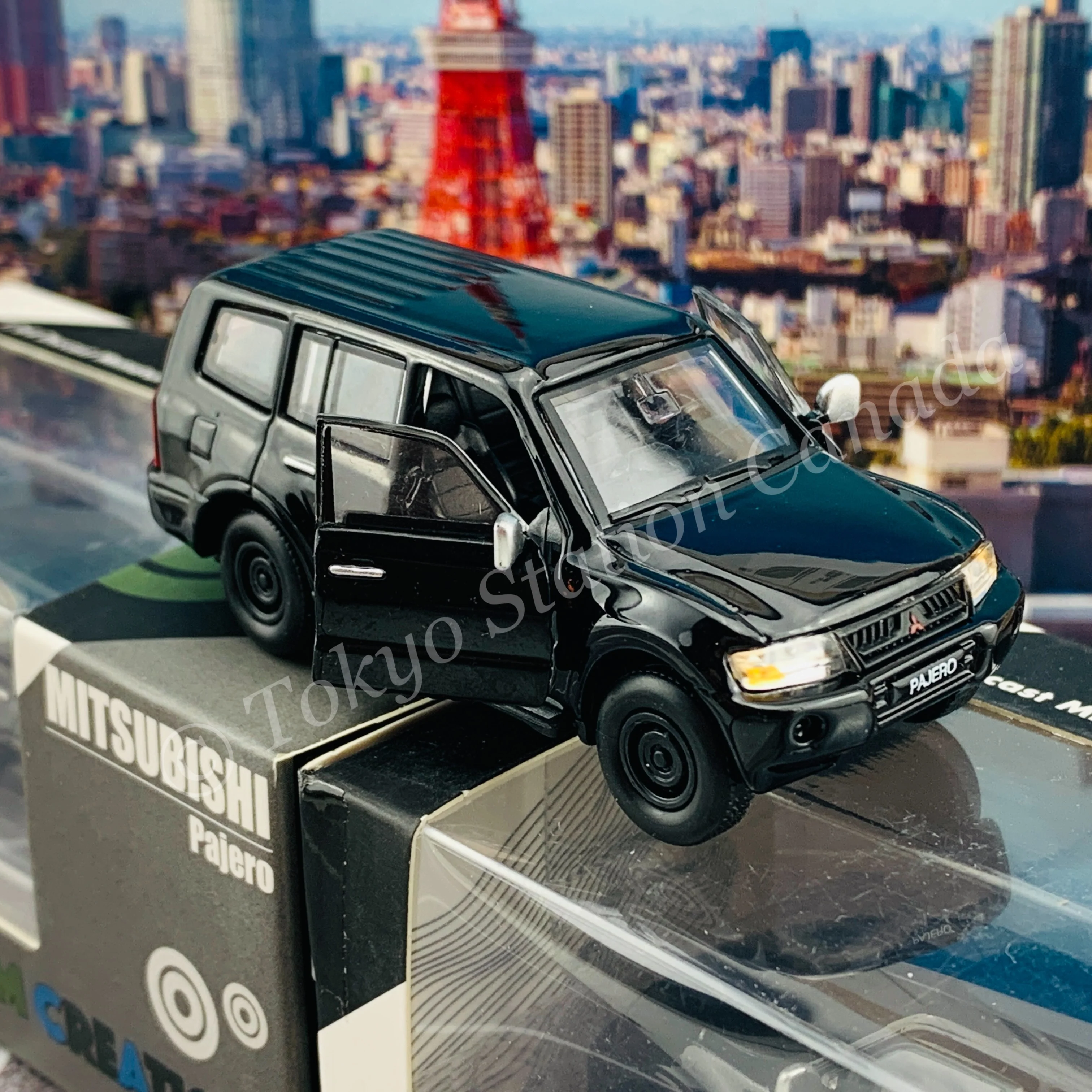 BM CREATIONS JUNIOR 1/64 Mitsubishi Pajero 3rd Generation 2003 BLACK LHD 64B0041 - Image 4