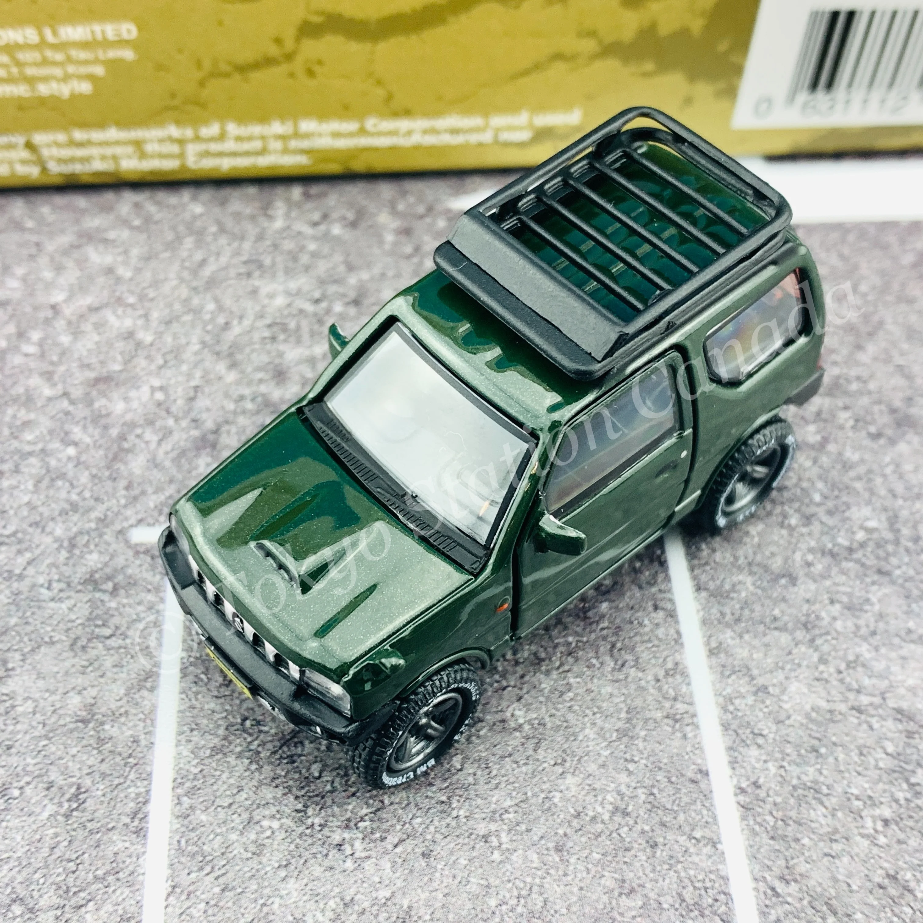BM CREATIONS JUNIOR 1/64 Suzuki Jimny JB23 DARK GREEN RHD (With Offroad Package) 64B0068 - Image 6