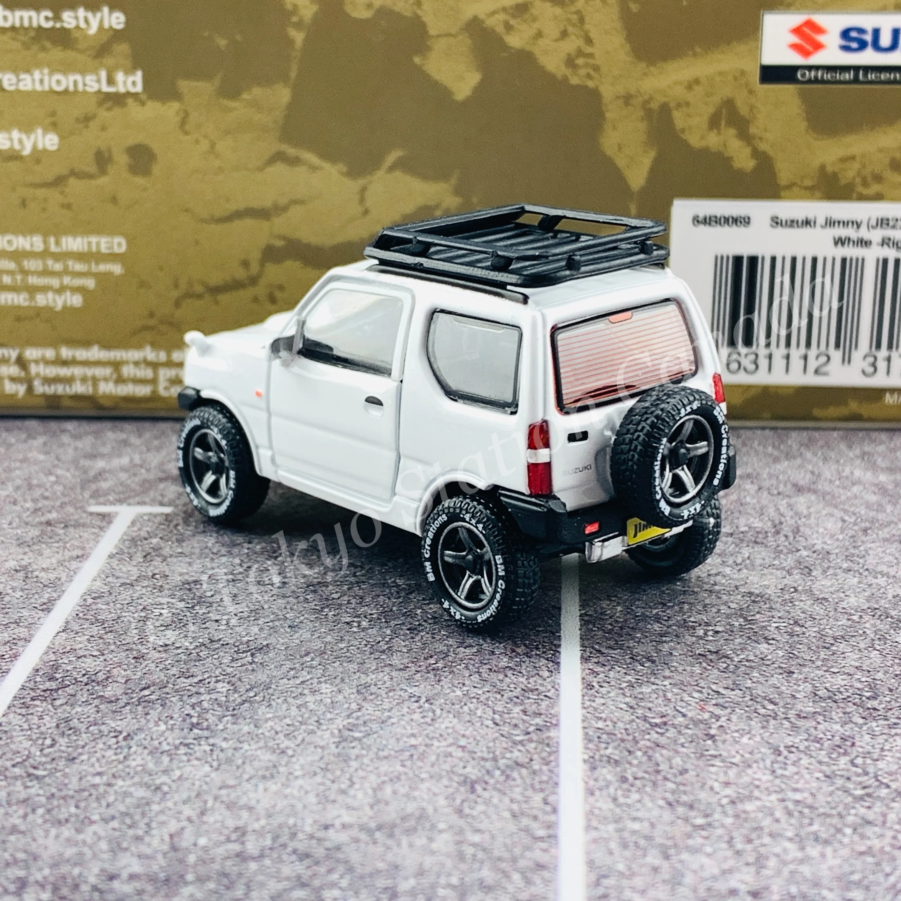 BM CREATIONS JUNIOR 1/64 Suzuki Jimny JB23 WHITE RHD (With Offroad Package) 64B0069 - Image 10