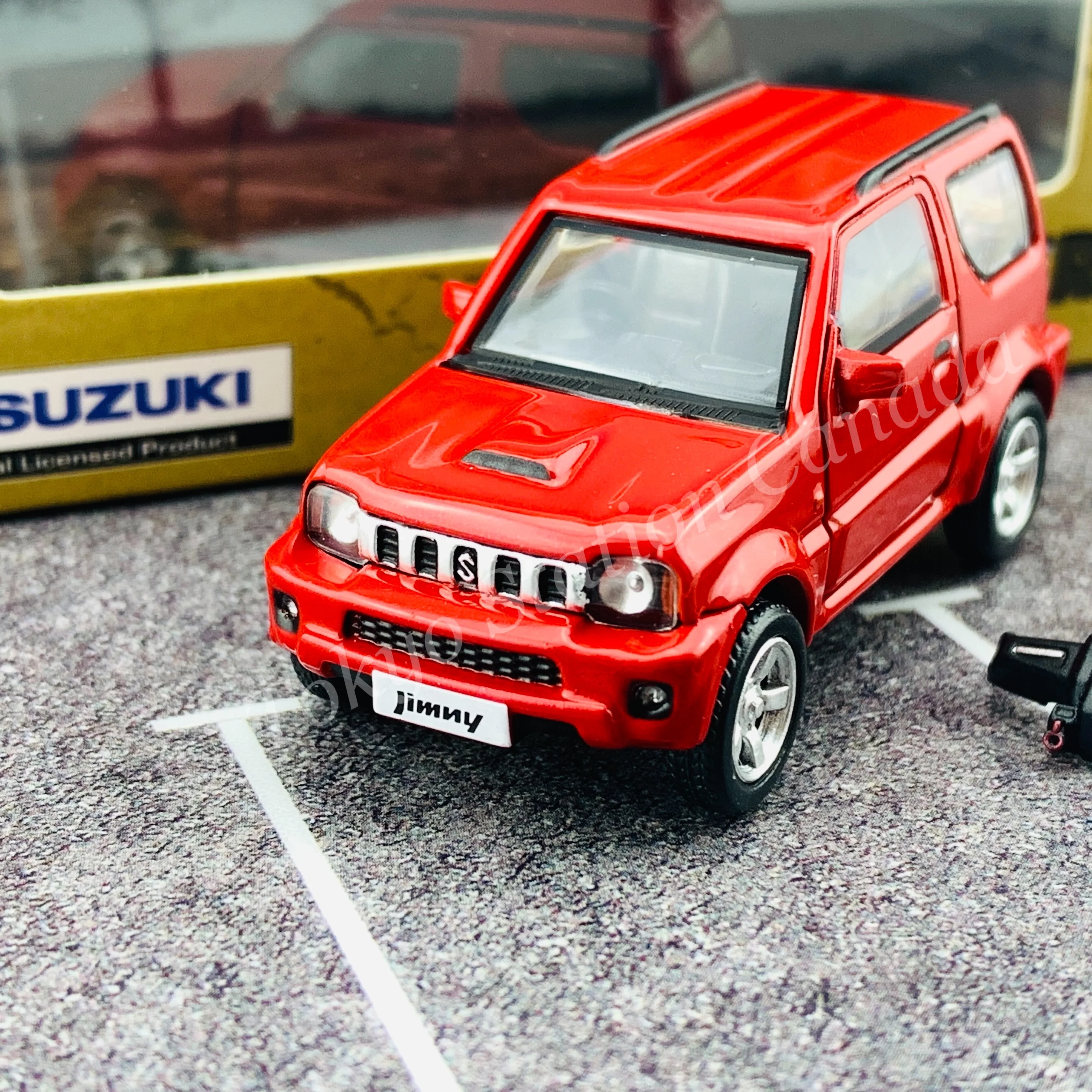 BM CREATIONS JUNIOR 1/64 Suzuki Jimny JB43 RED RHD (With Offroad Package) 64B0052 - Image 3