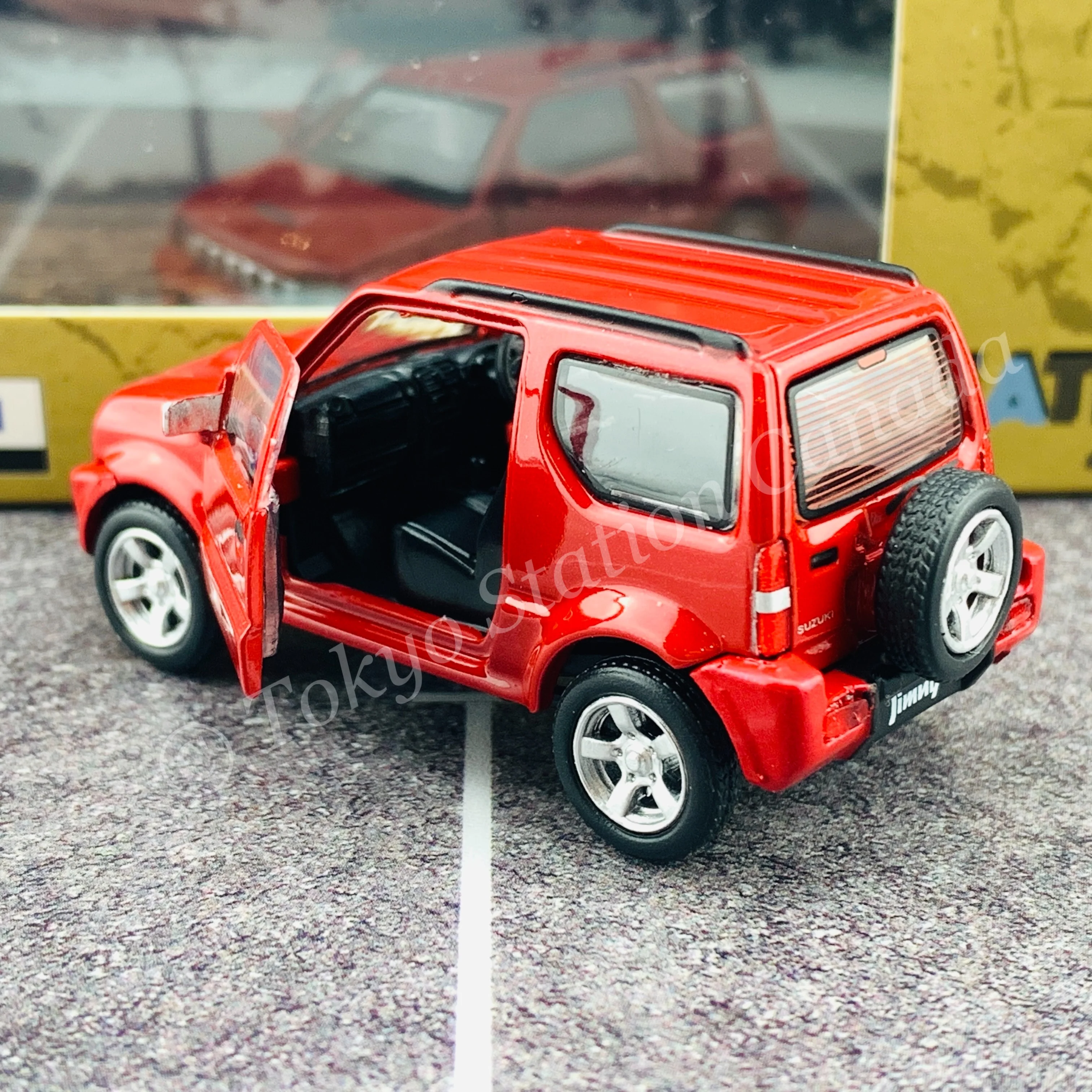 BM CREATIONS JUNIOR 1/64 Suzuki Jimny JB43 RED RHD (With Offroad Package) 64B0052 - Image 4