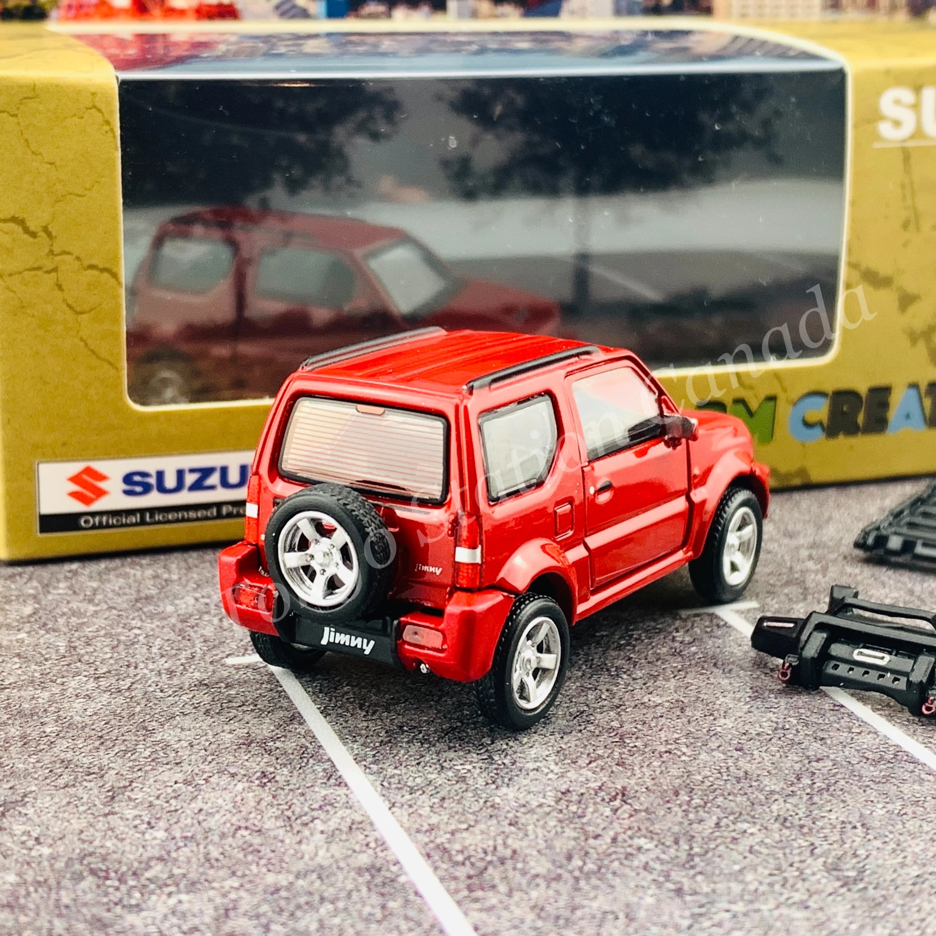 BM CREATIONS JUNIOR 1/64 Suzuki Jimny JB43 RED RHD (With Offroad Package) 64B0052 - Image 5
