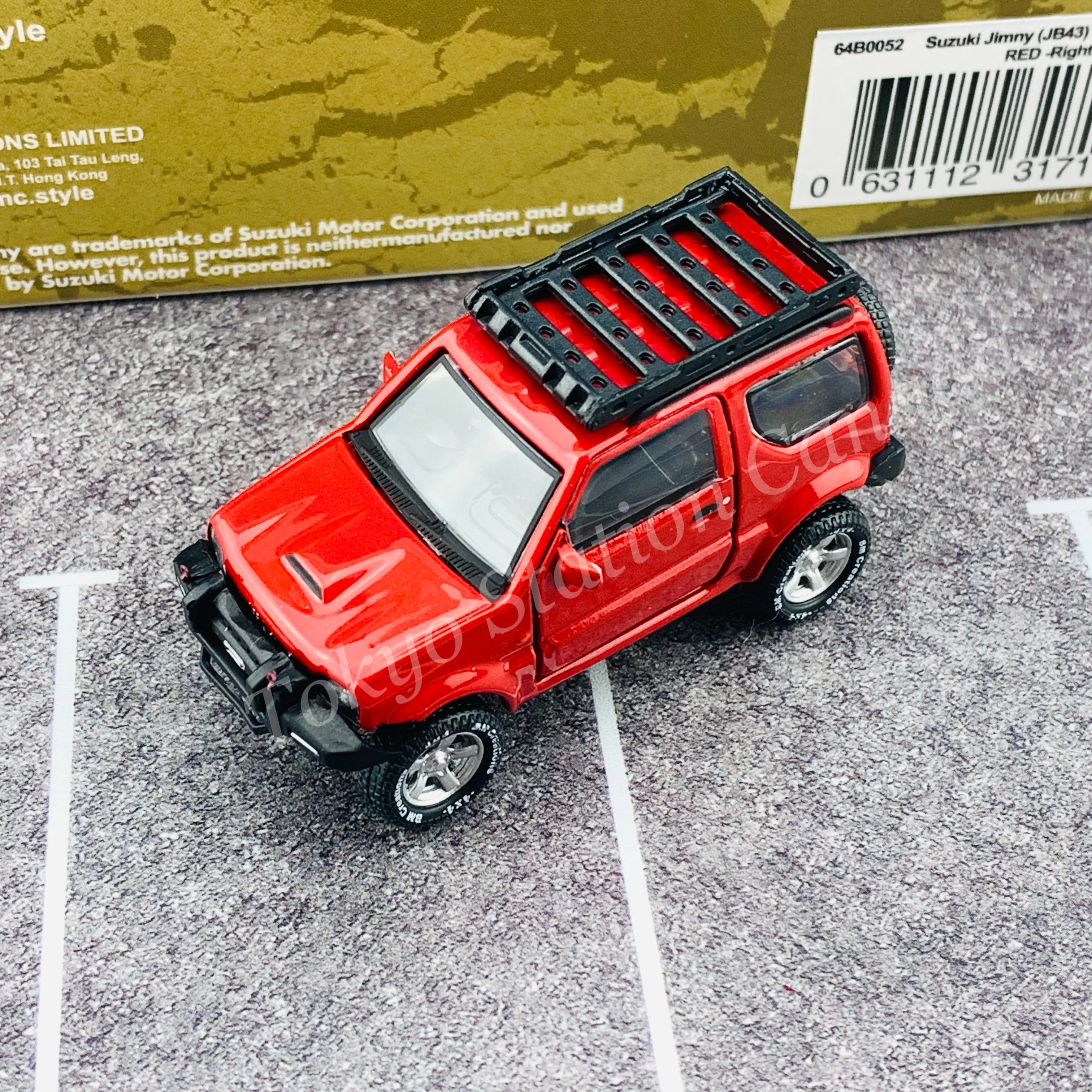 BM CREATIONS JUNIOR 1/64 Suzuki Jimny JB43 RED RHD (With Offroad Package) 64B0052 - Image 8