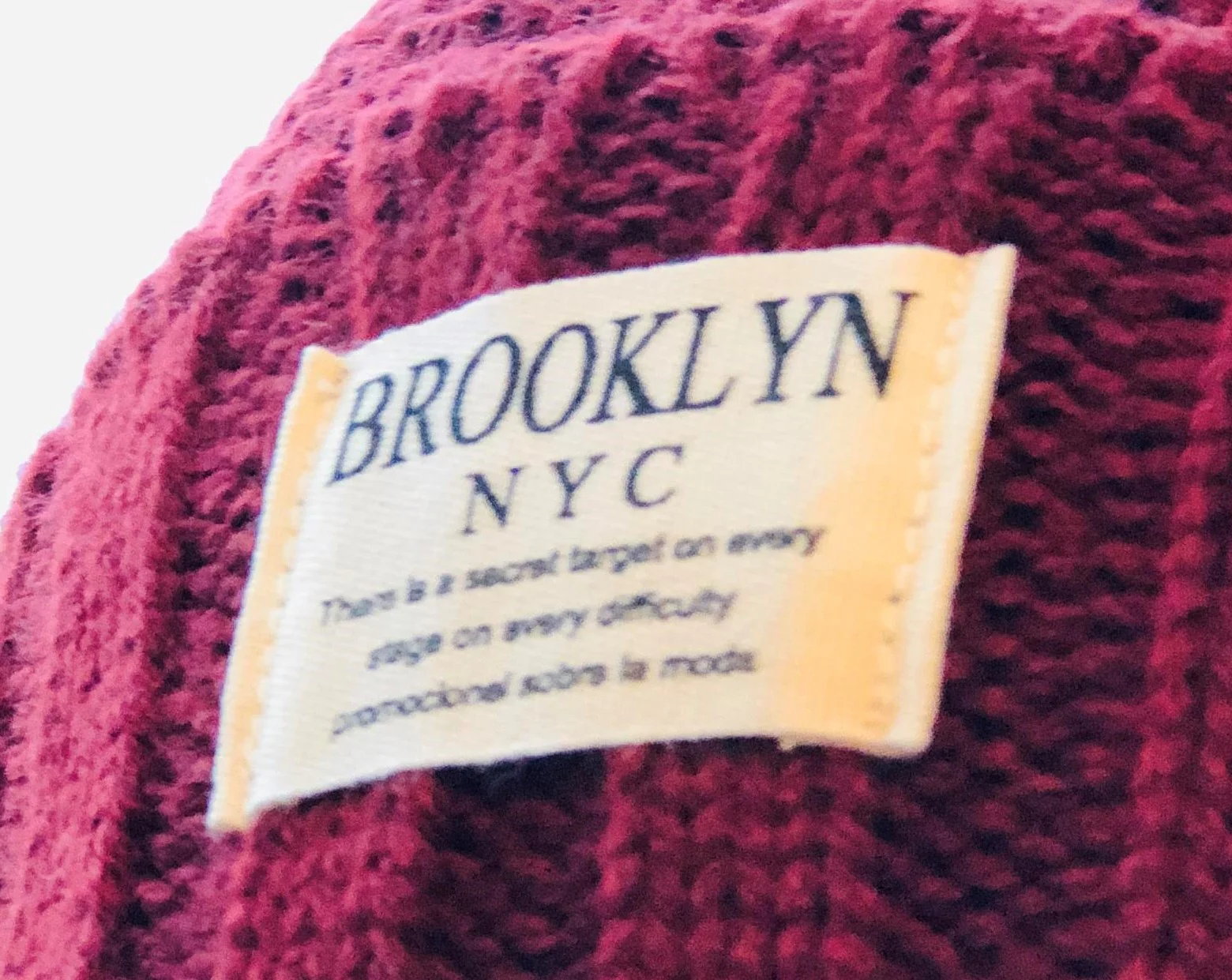 BROOKLYN NYC Beanie - RED 2018-CR51015-WI - Image 3