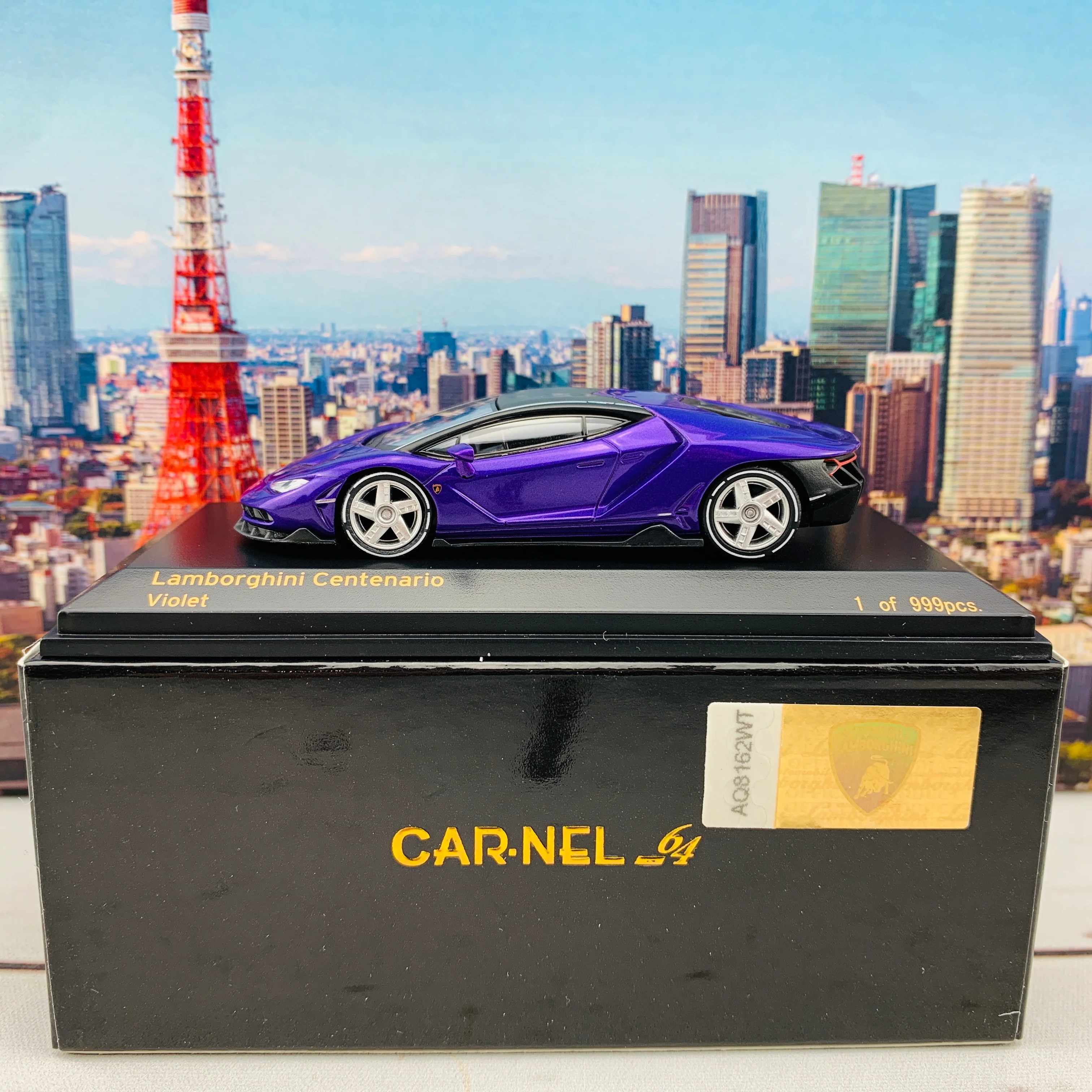 CAR-NEL 1/64 Lamborghini Centenario Violet CN640026 - Image 2