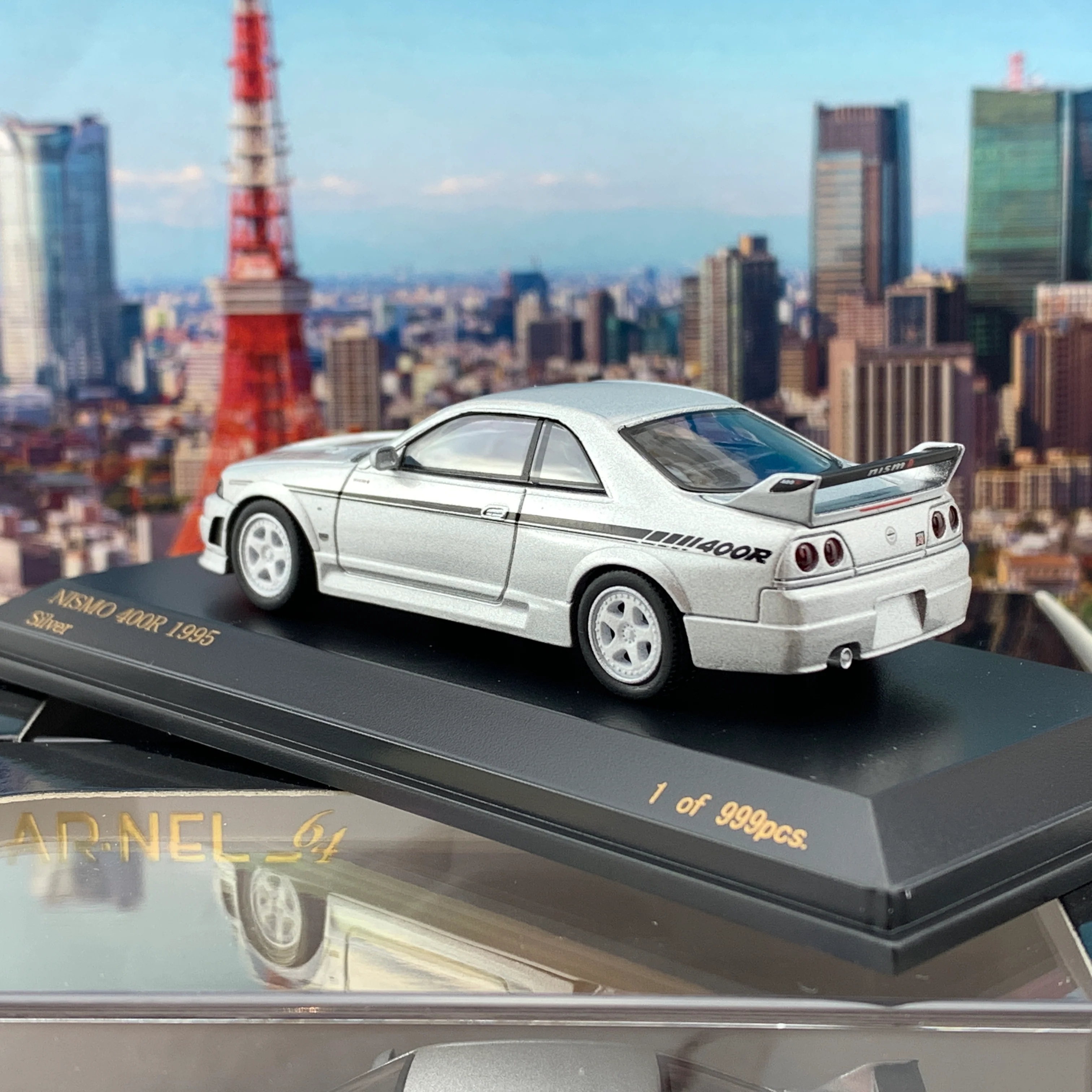 CAR-NEL 1/64 NISMO 400R 1995 Silver CN640013 - Image 4