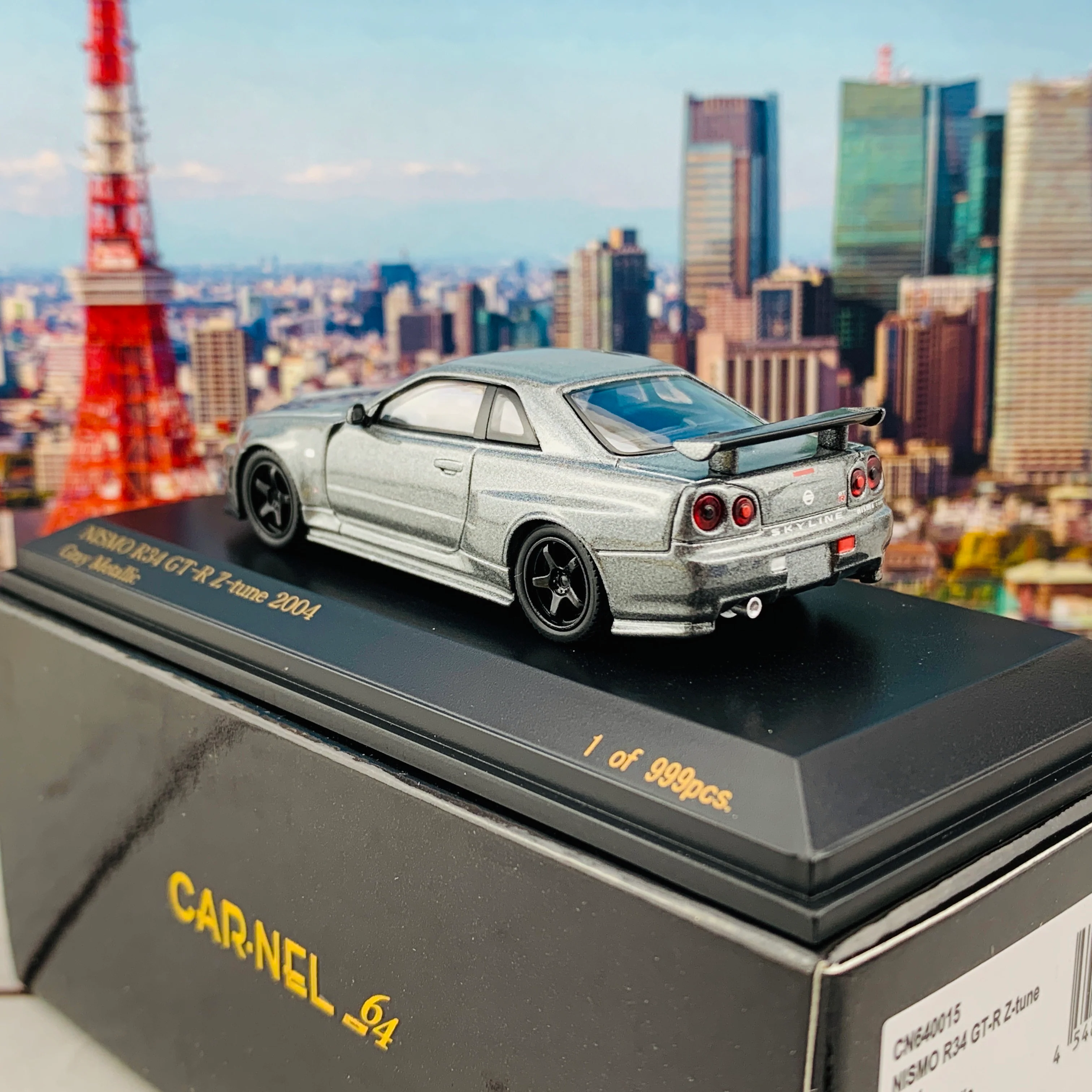 CAR-NEL 1/64 NISMO R34 GTR Z-tune 2004 Gray Metallic CN640015 - Image 2