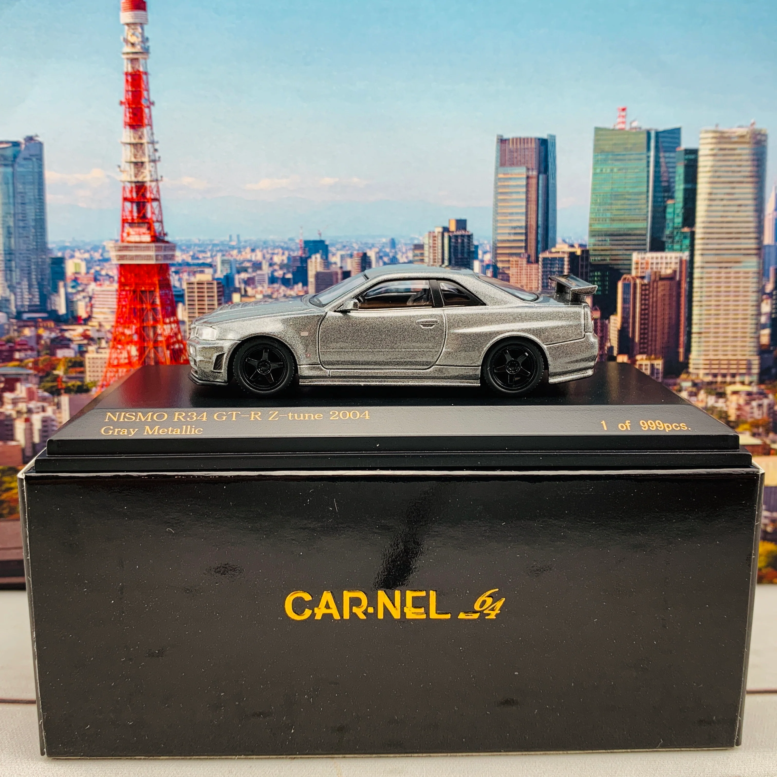 CAR-NEL 1/64 NISMO R34 GTR Z-tune 2004 Gray Metallic CN640015 - Image 3