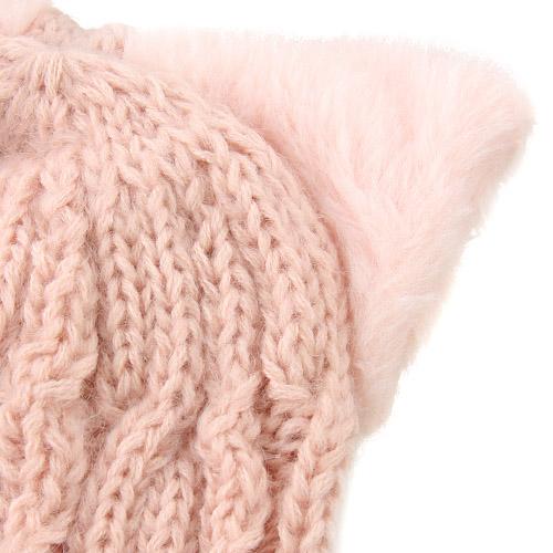 Cat Ear Style Beanie - Pink - Image 2