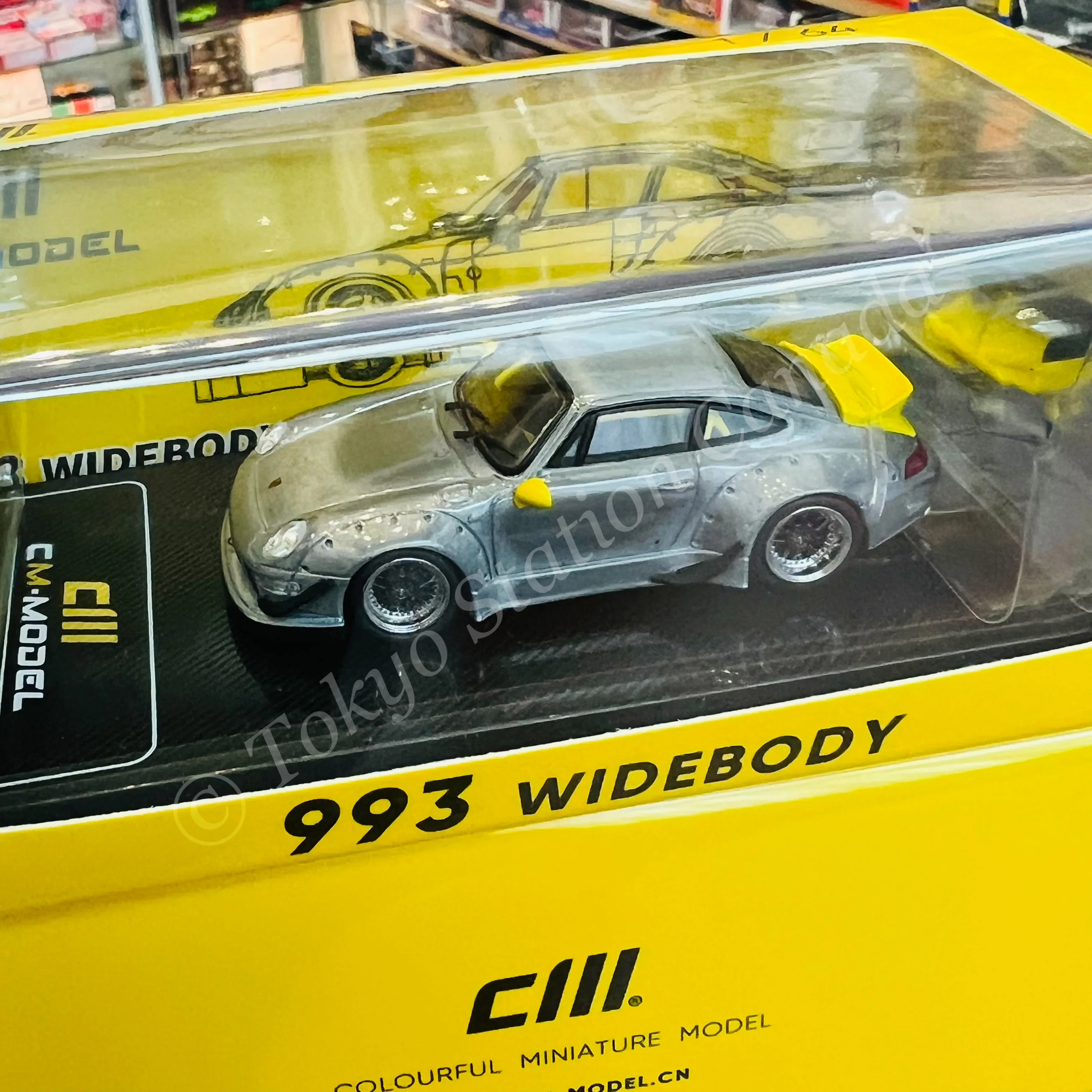 *CHASE CAR* CM MODEL 1/64 993 Yellow (Indonesia Exclusive) CM64-993-INA - Image 2