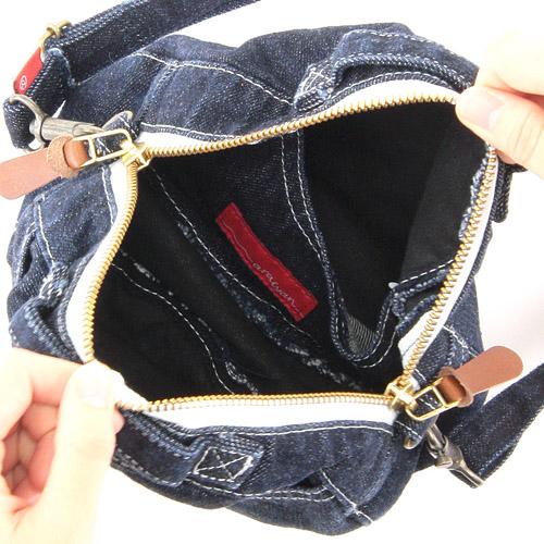 Round Denim Shoulder Bag - Dark blue - Image 3