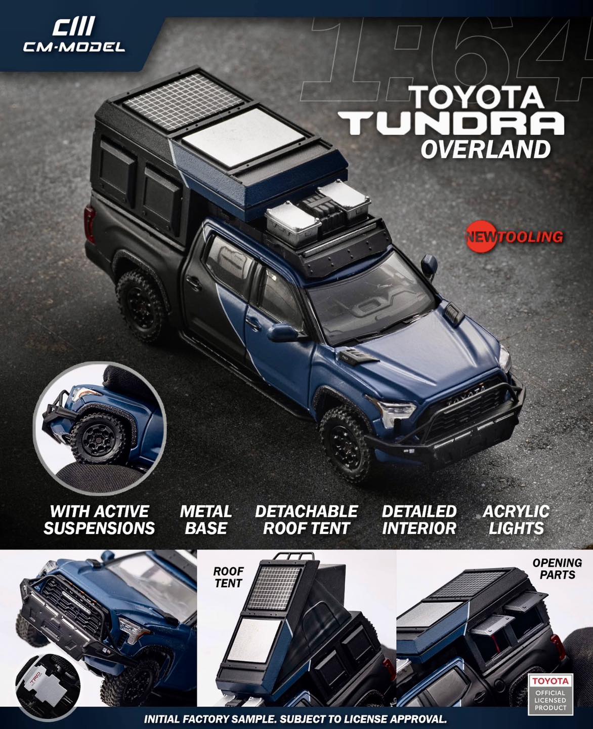 CM MODEL 1/64 Toyota Tundra Overload Camper CM64-TUNDRA-OL01 - Image 2