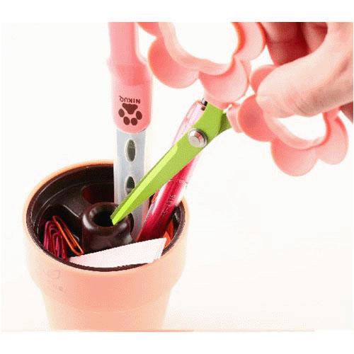 COCONE Japan Flower Scissors with Stationery Stand and Tray - Pink - Image 3