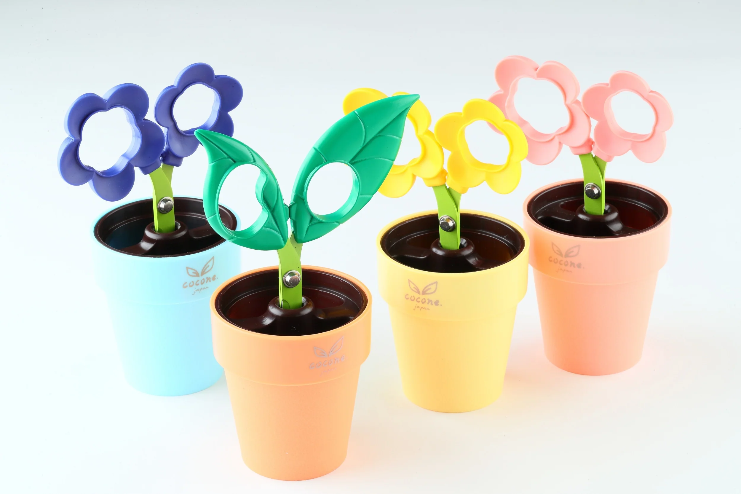COCONE Japan Flower Scissors with Stationery Stand and Tray - Purple - Image 5