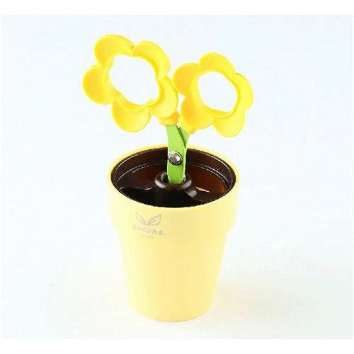 COCONE Japan Flower Scissors with Stationery Stand and Tray - Yellow - Image 2