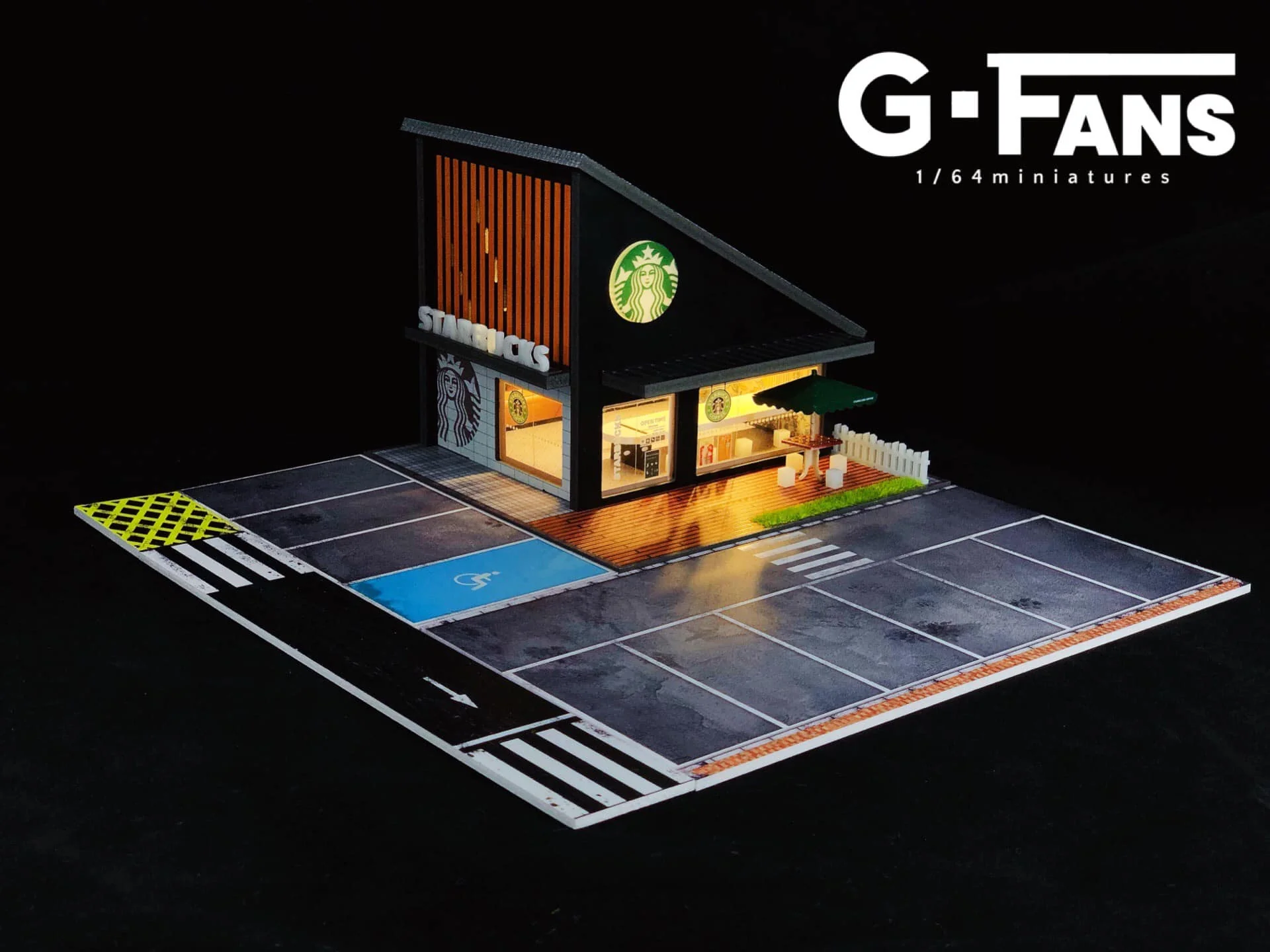 G-FANS 1/64 Diorama with LED Light STARBUCKS 710025 - Image 2
