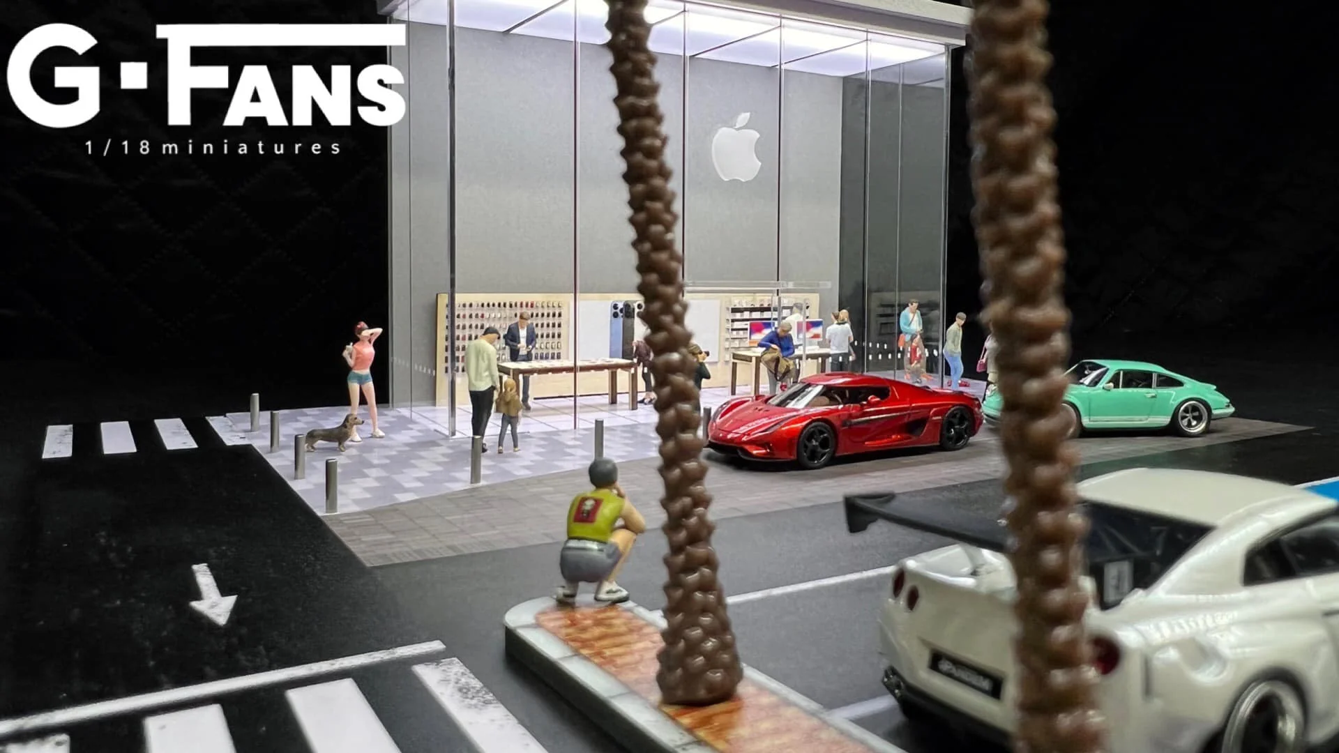 G-FANS 1/64 Diorama with LED Light APPLE 710032 - Image 2