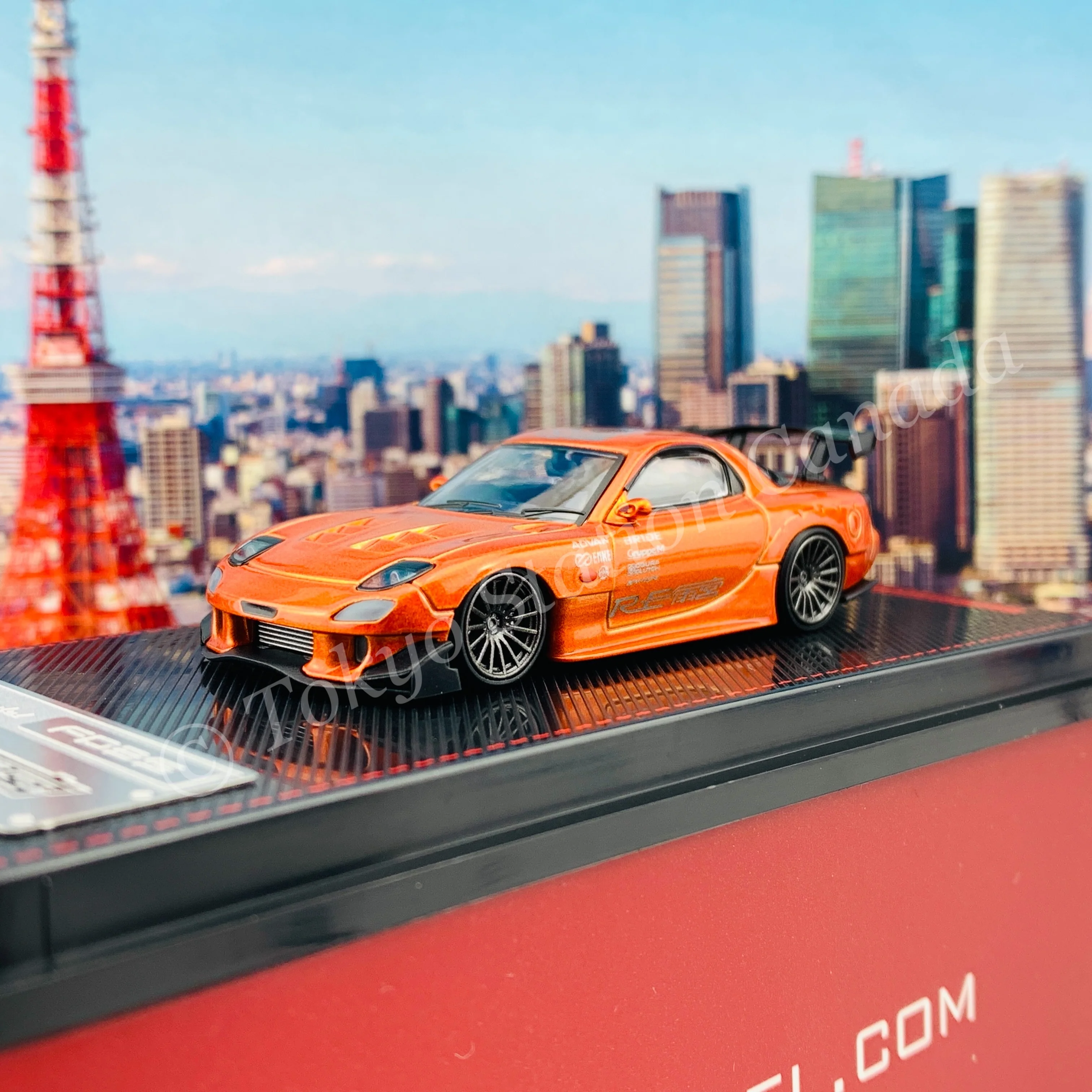 Ignition Model 1/64 Mazda RX7 (FD3S) RE Amemiya  Orange Metallic IG1950 - Image 2