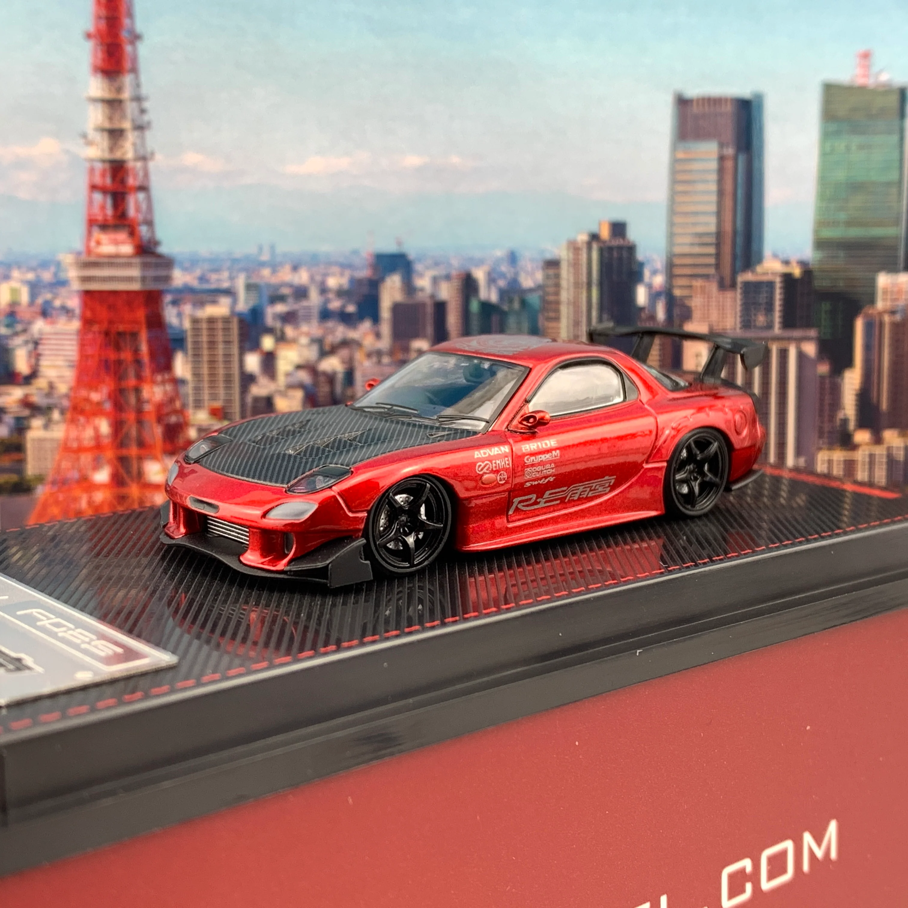 Ignition Model 1/64 Mazda RX7 FD3S RE Amemiya Red Metallic IG2063 - Image 2