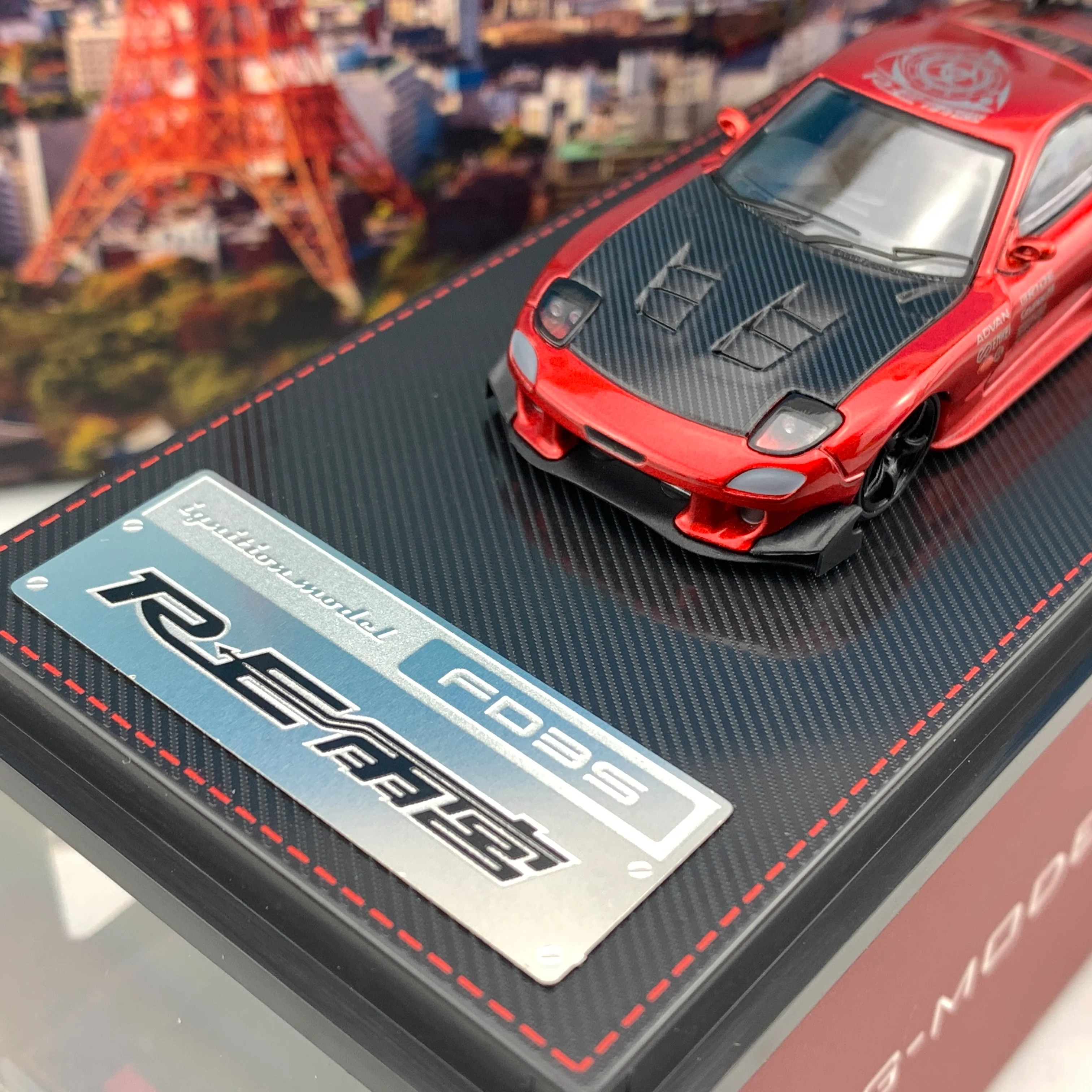 Ignition Model 1/64 Mazda RX7 FD3S RE Amemiya Red Metallic IG2063 - Image 3