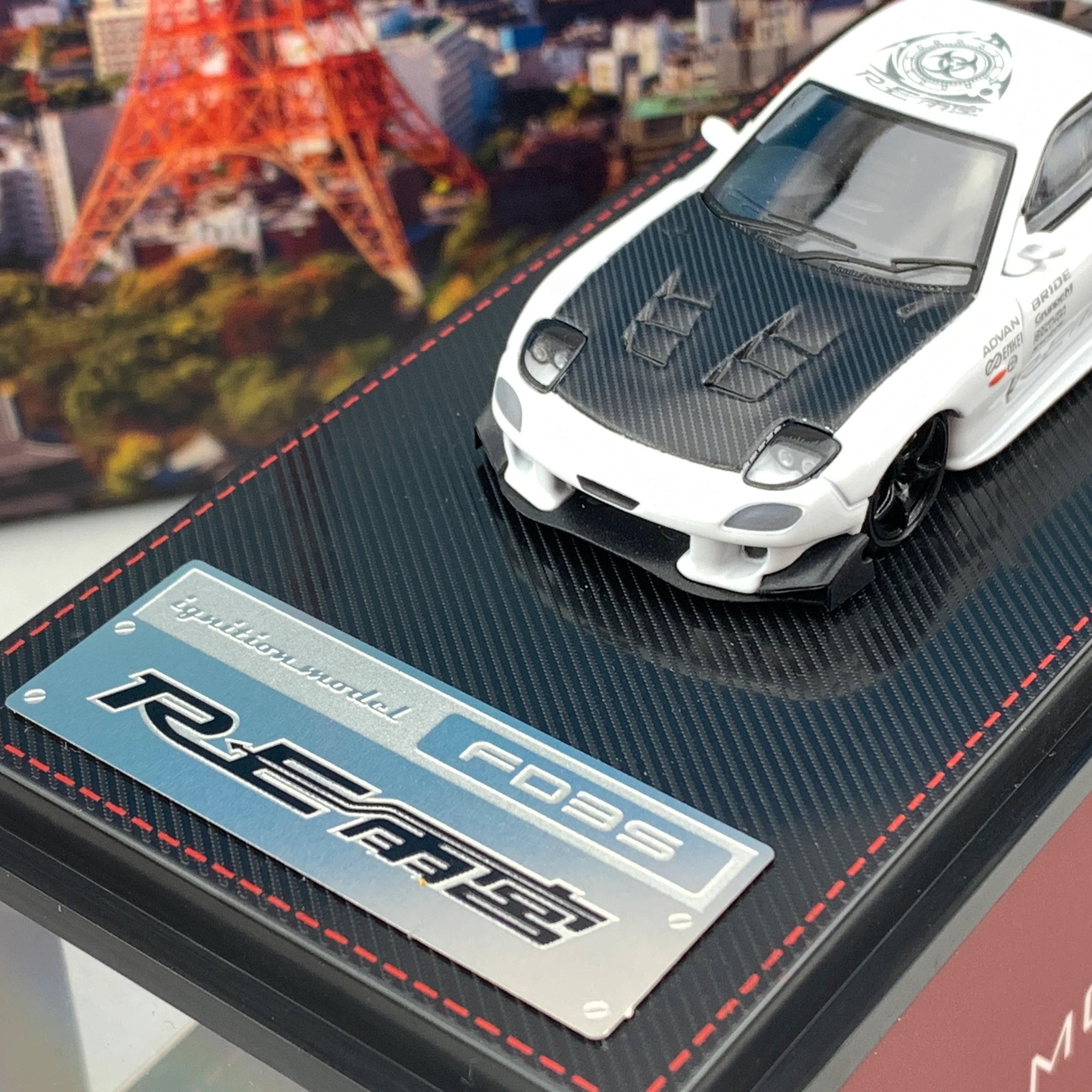 Ignition Model 1/64 Mazda RX7 FD3S RE Amemiya White IG1948 - Image 3