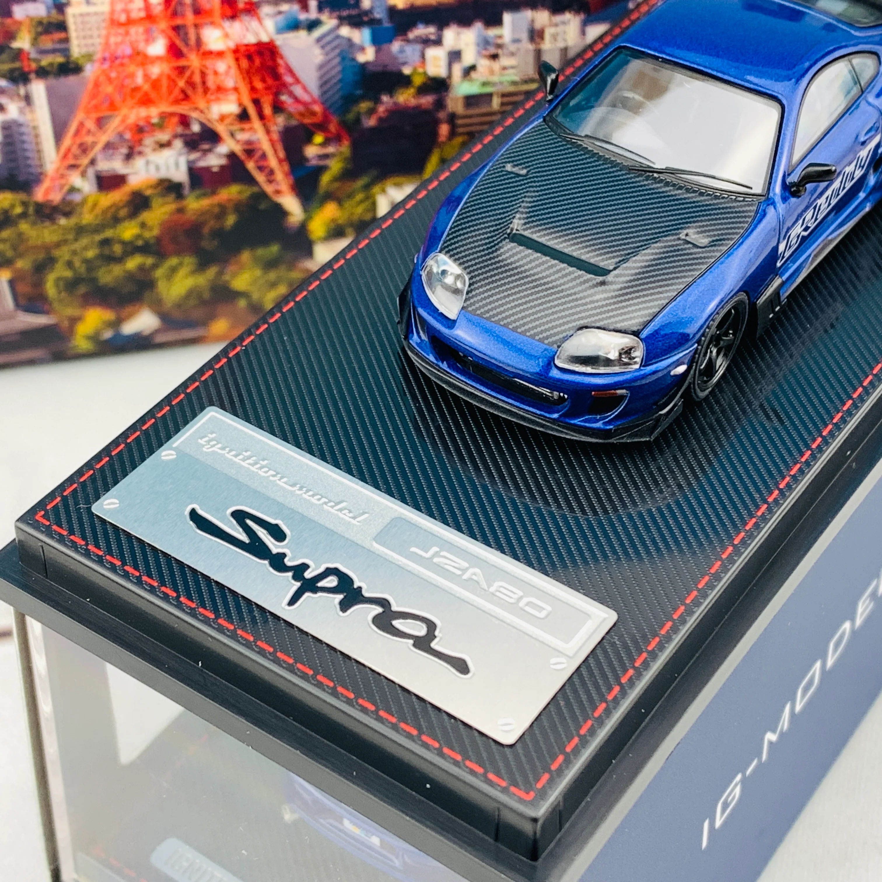 Ignition Model 1/64 Toyota Supra JZA80 RZ Blue Metallic GReddy IG2239 - Image 3