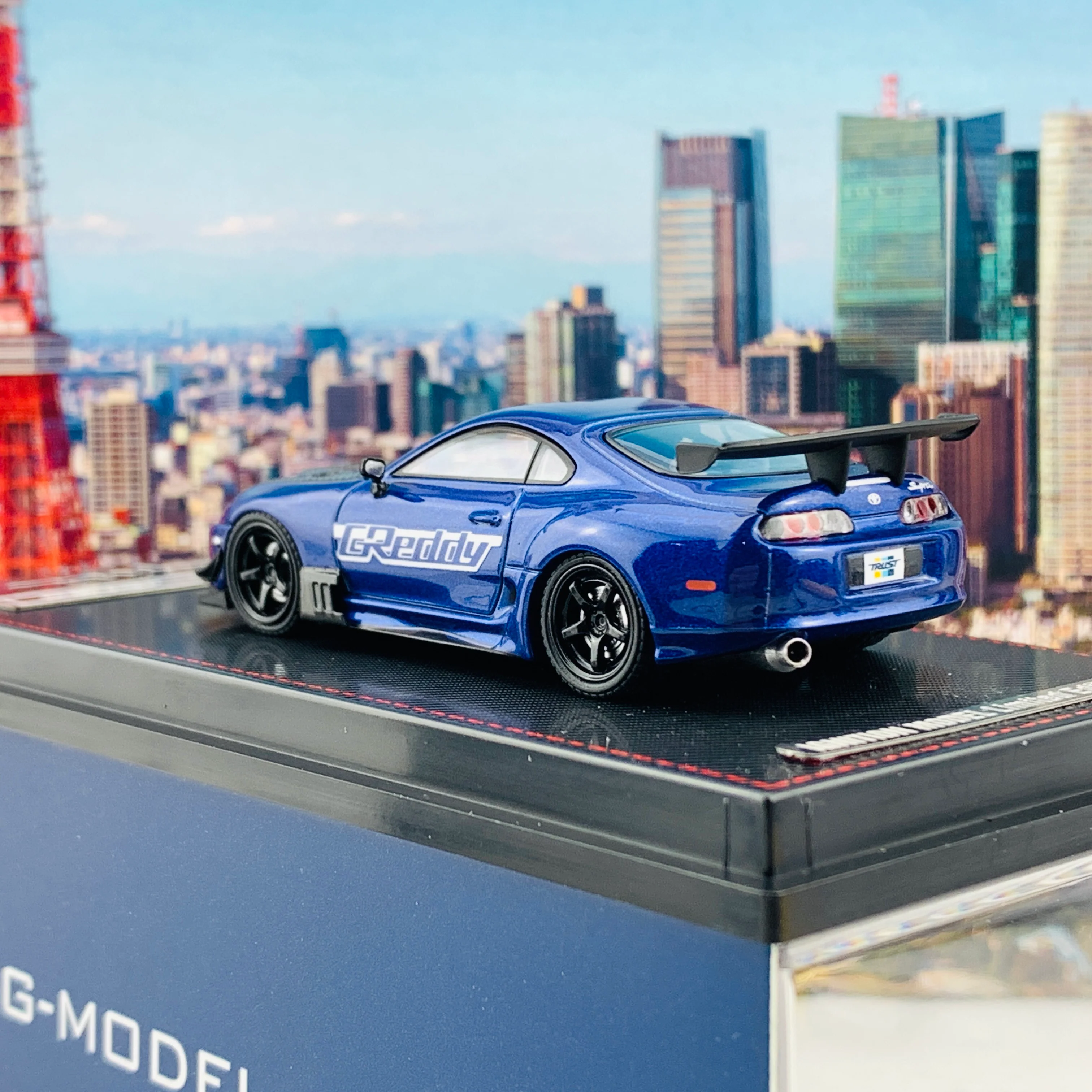 Ignition Model 1/64 Toyota Supra JZA80 RZ Blue Metallic GReddy IG2239 - Image 4