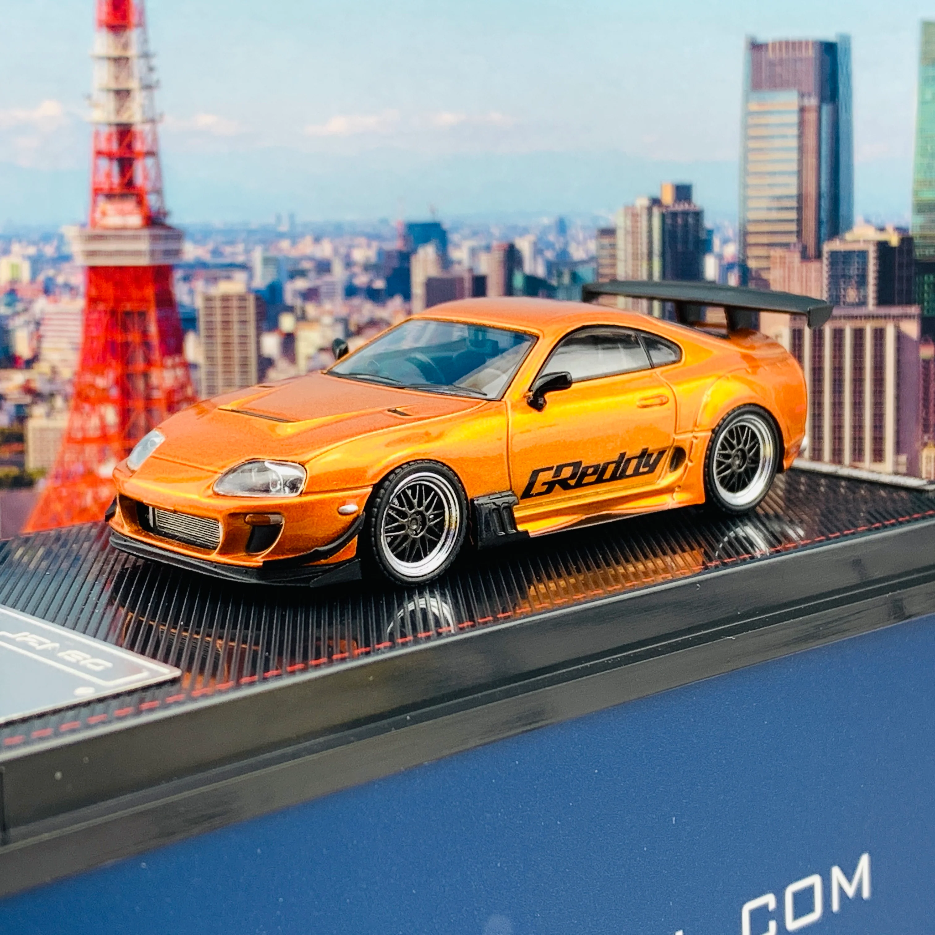 Ignition Model 1/64 Toyota Supra JZA80 RZ Orange Metallic GReddy IG2238 - Image 2