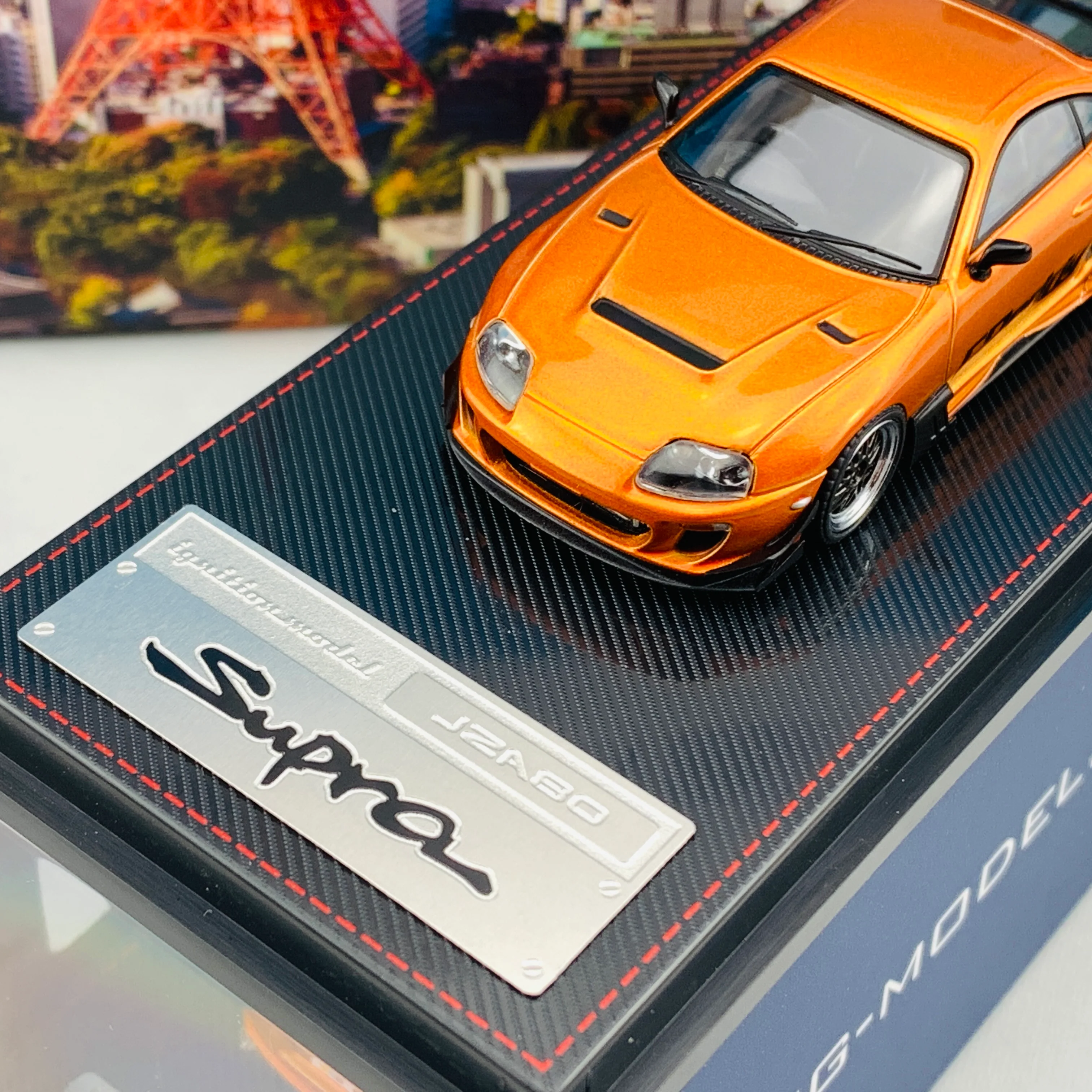 Ignition Model 1/64 Toyota Supra JZA80 RZ Orange Metallic GReddy IG2238 - Image 3
