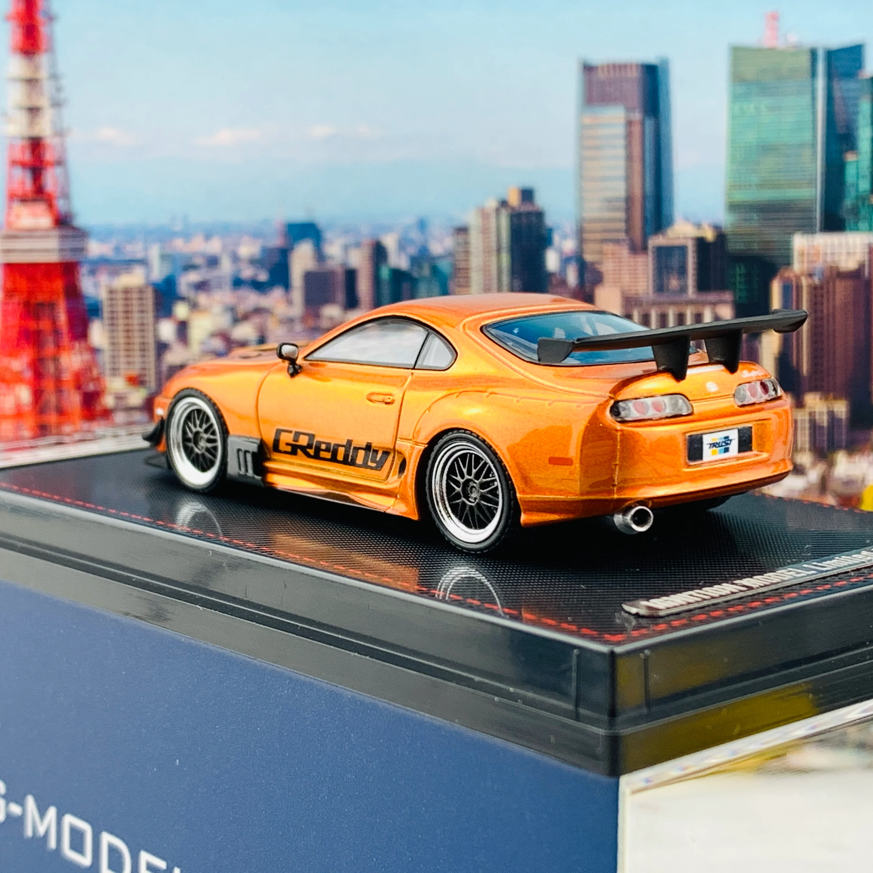 Ignition Model 1/64 Toyota Supra JZA80 RZ Orange Metallic GReddy IG2238 - Image 4